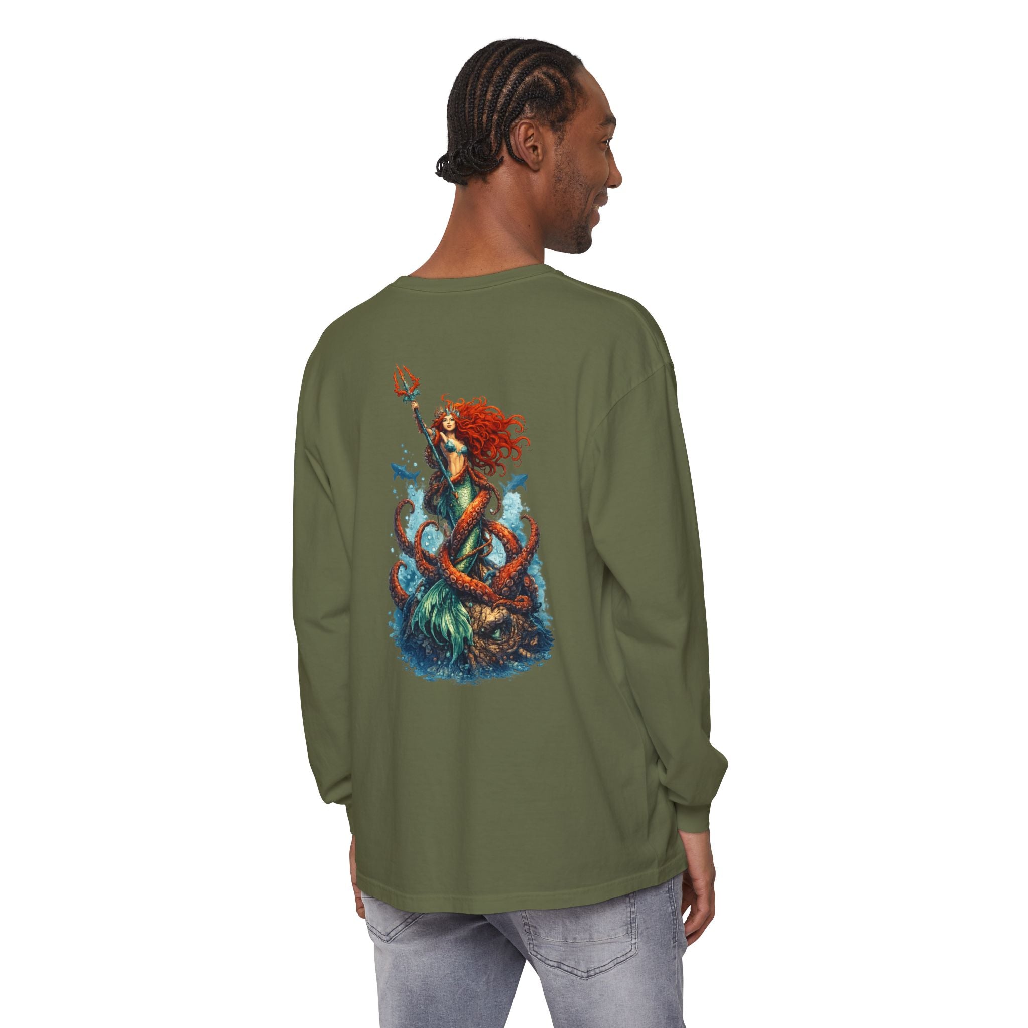 Mermaid & Kraken Graphic Long Sleeve Tee