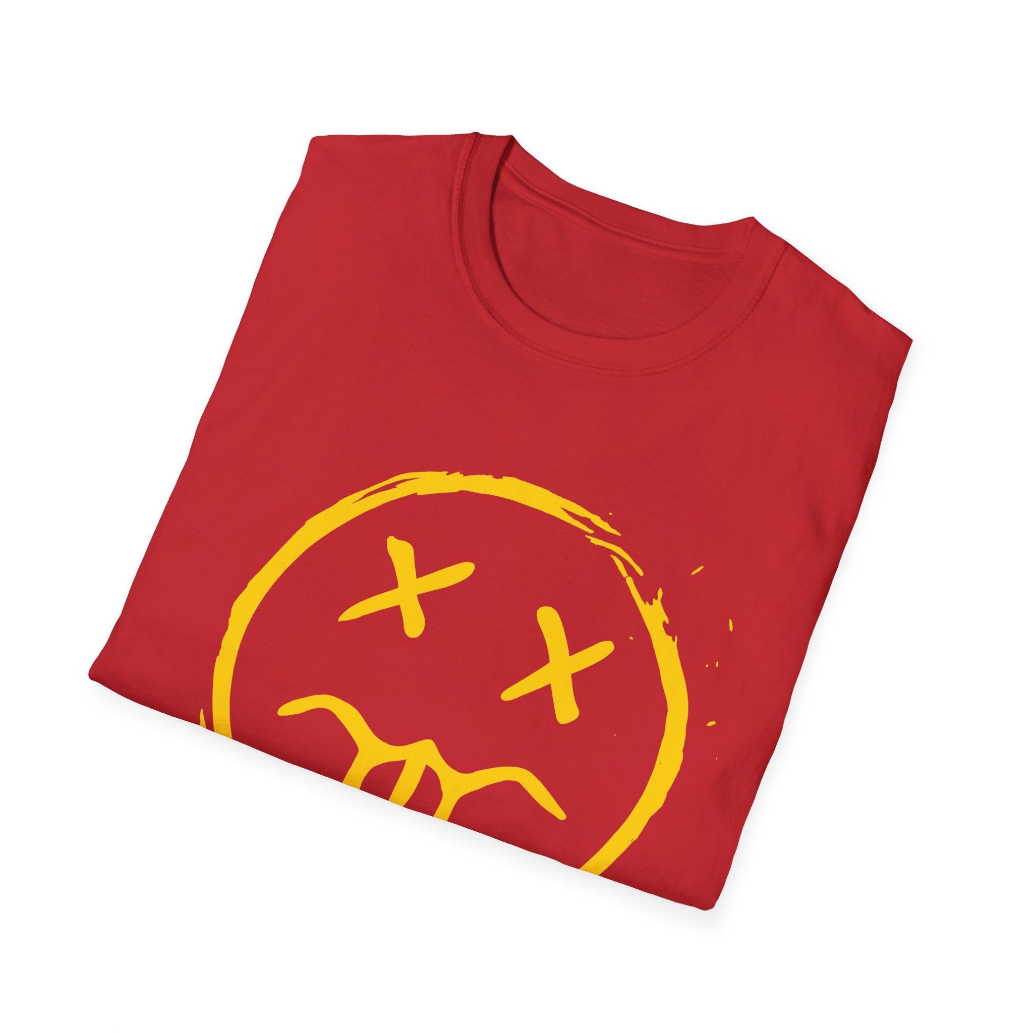 Smiley Face T-Shirt — Yellow Drip Graffiti Emoji Tee