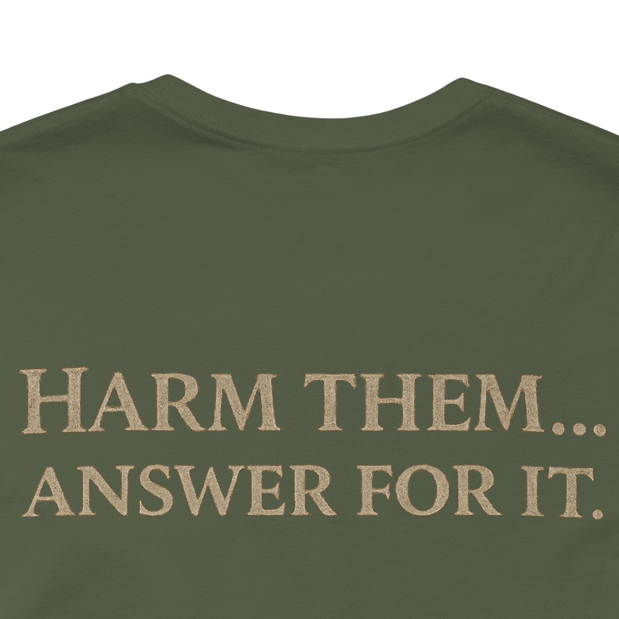 Protect the Innocent Skull Tee — "Harm Them... Answer For It." Statement T-Shirt