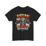 Vegas Raiders Skull Tee — Casino Poker Helmet Design