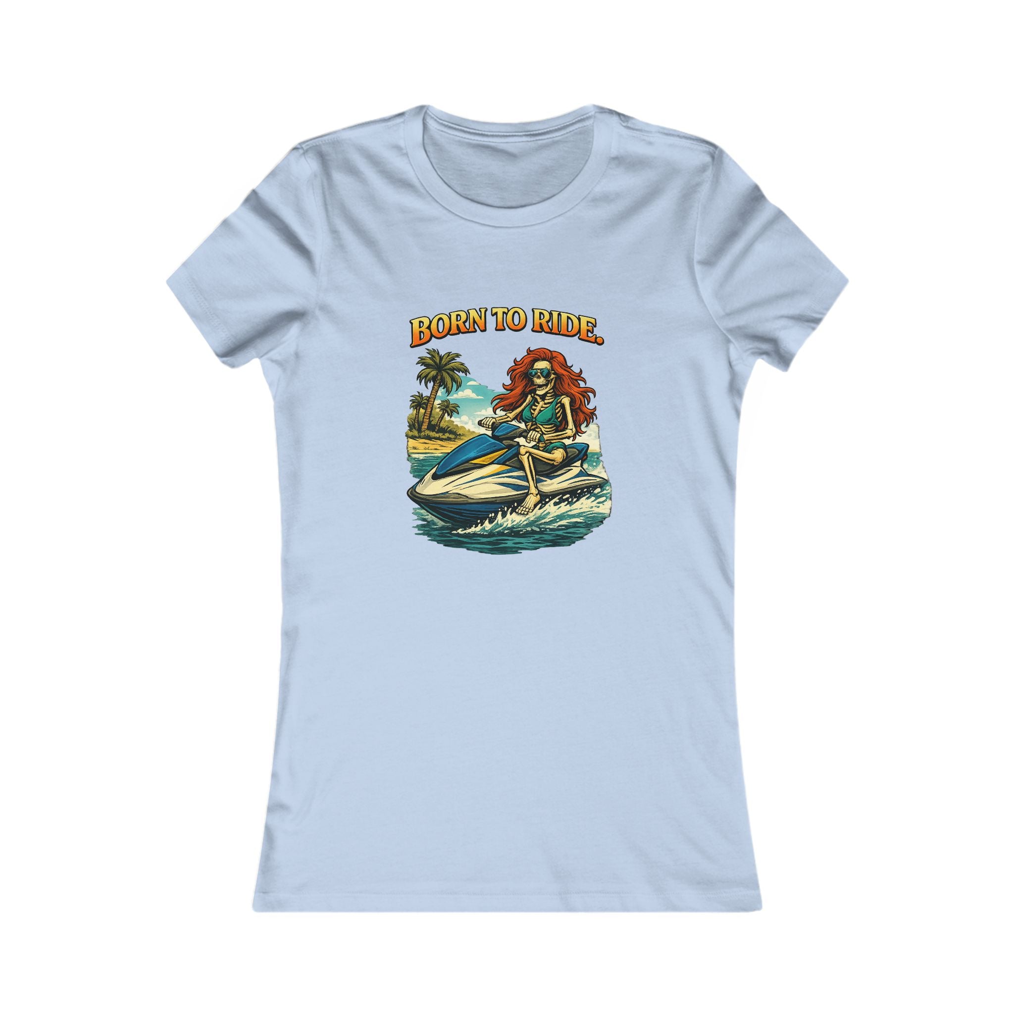 Born to Ride Women’s Tee – Jet Ski Beach Vibes Graphic Shirt