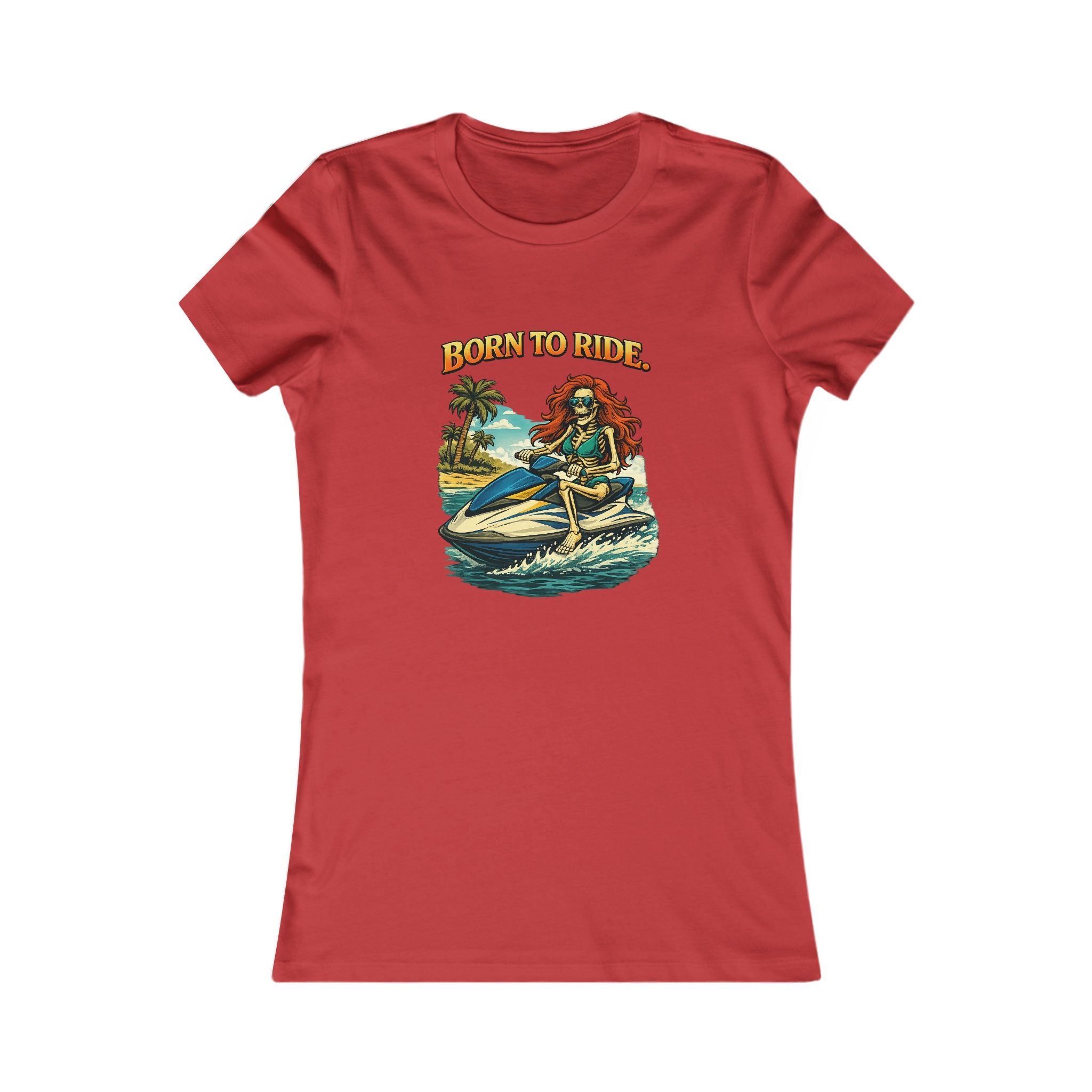 Born to Ride Women’s Tee – Jet Ski Beach Vibes Graphic Shirt