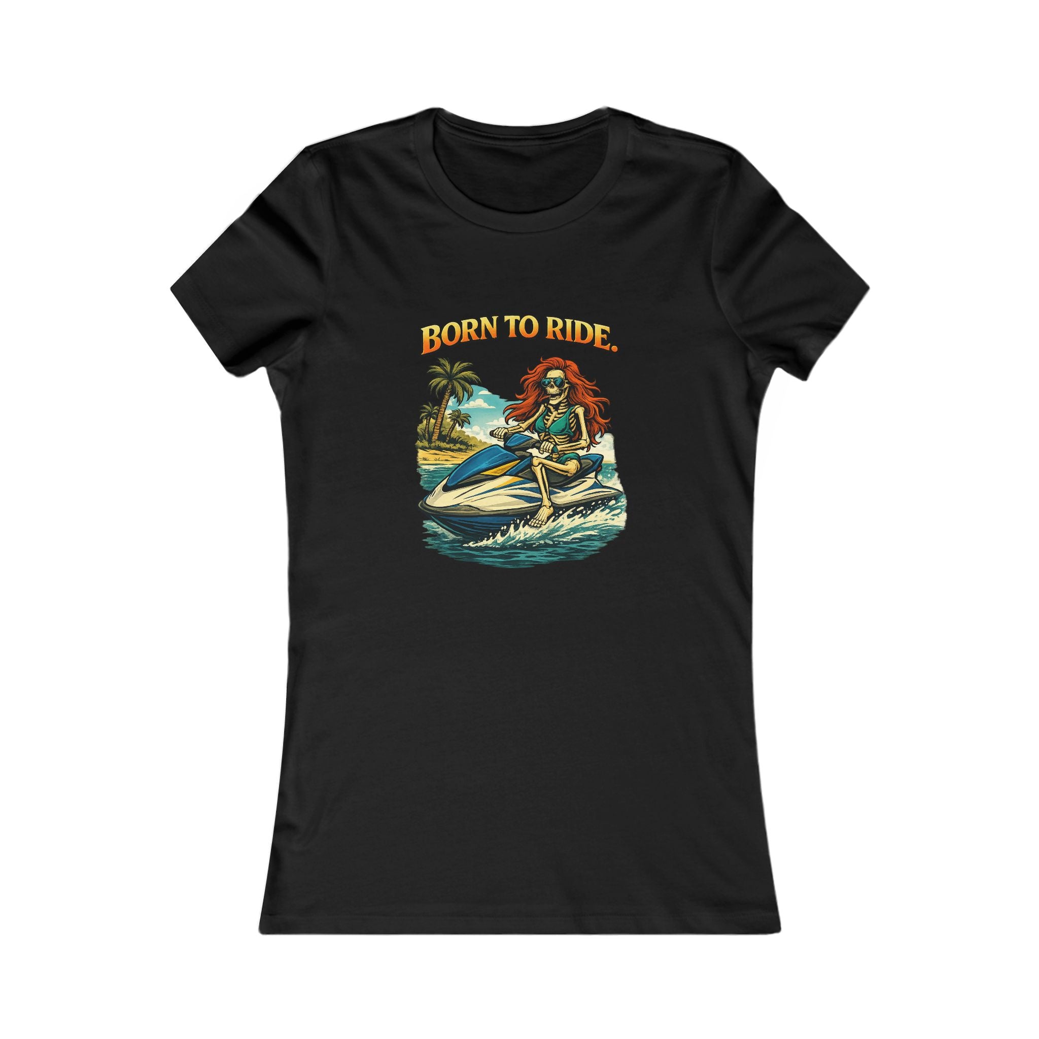 Born to Ride Women’s Tee – Jet Ski Beach Vibes Graphic Shirt