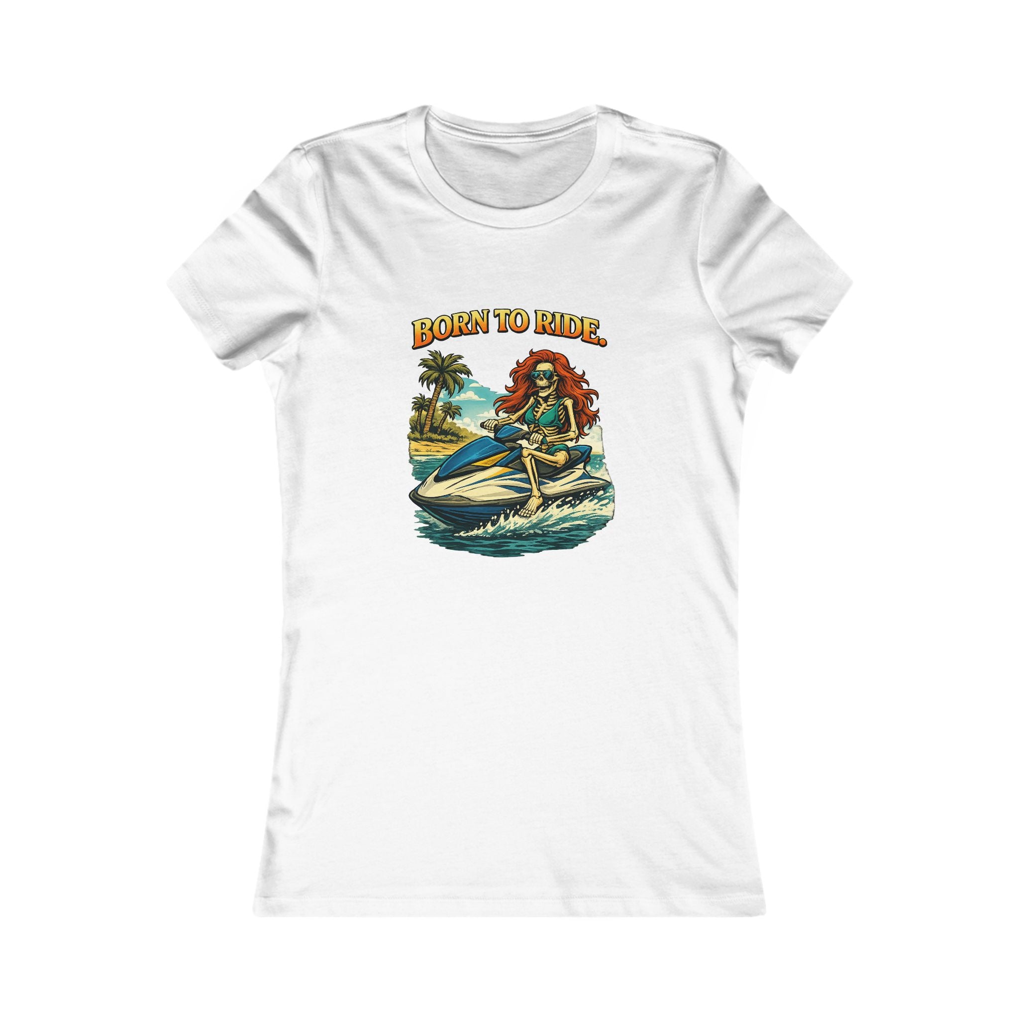 Born to Ride Women’s Tee – Jet Ski Beach Vibes Graphic Shirt