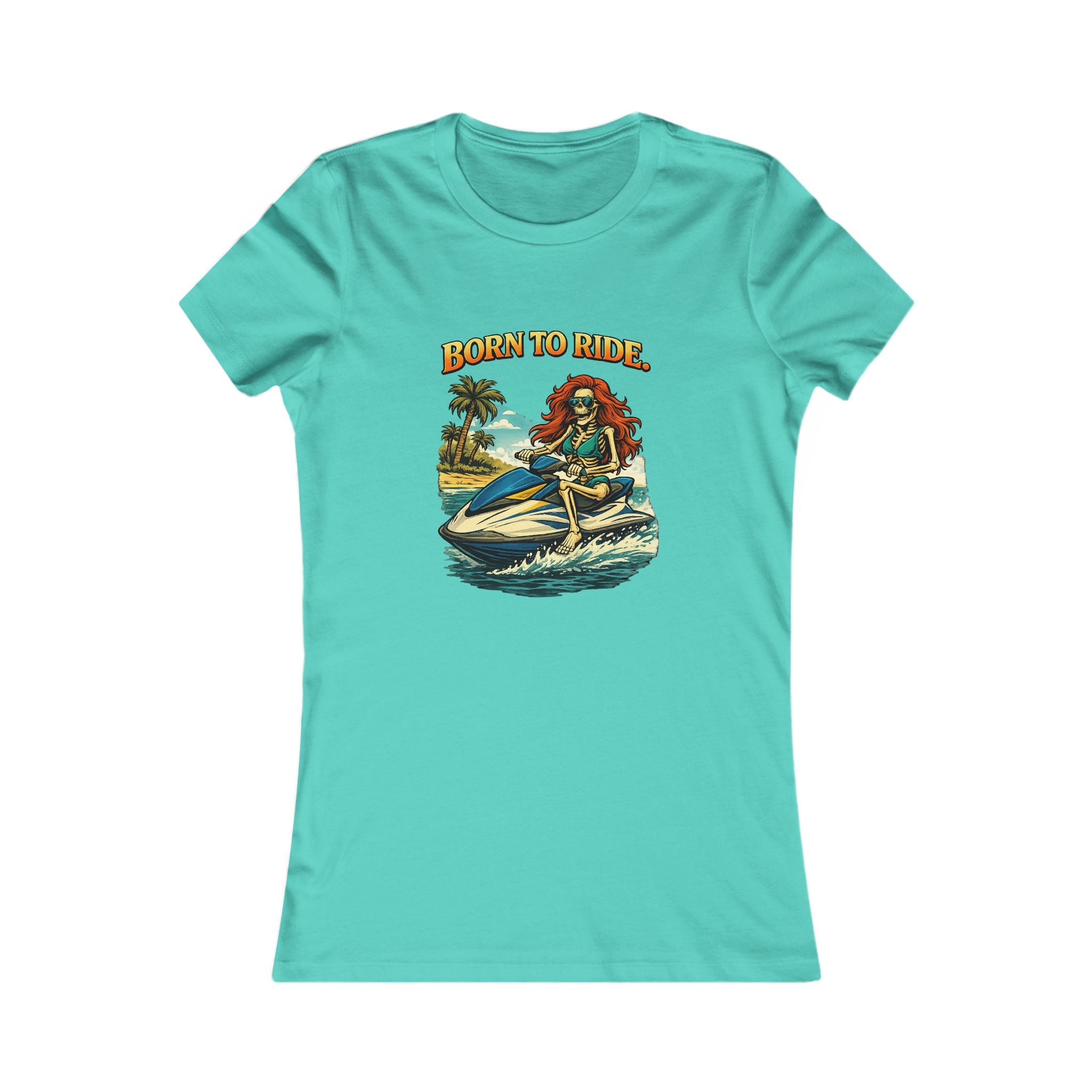 Born to Ride Women’s Tee – Jet Ski Beach Vibes Graphic Shirt