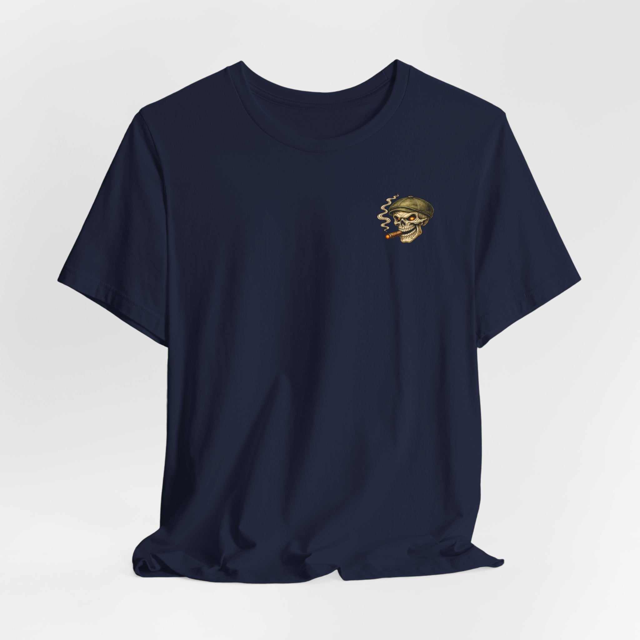Still Standing Skull Tee — Vintage Military Skull Smoking Cigar T-Shirt
