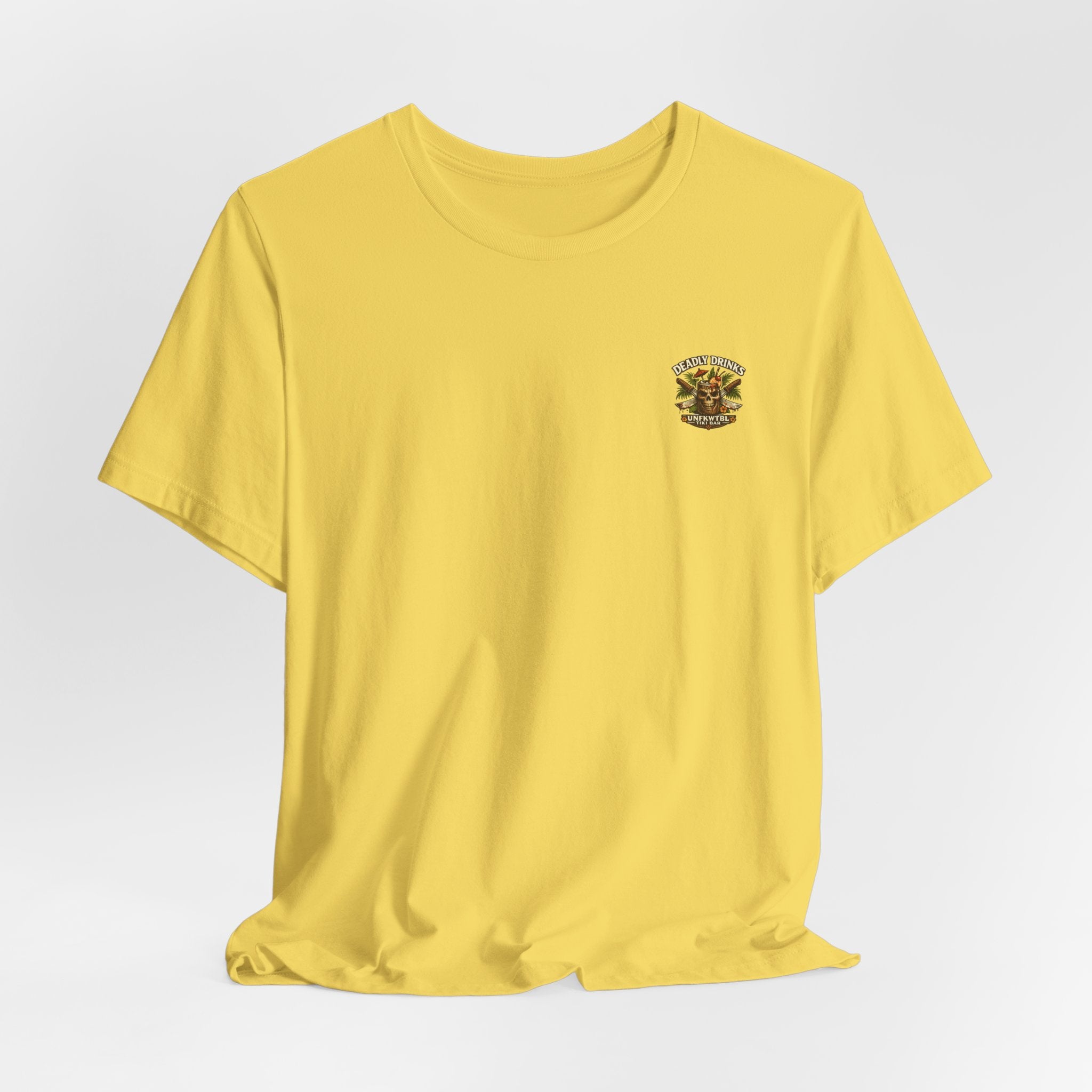 Annabelle Tropical Doll Graphic Tee - Retro Cocktail Girl T-Shirt