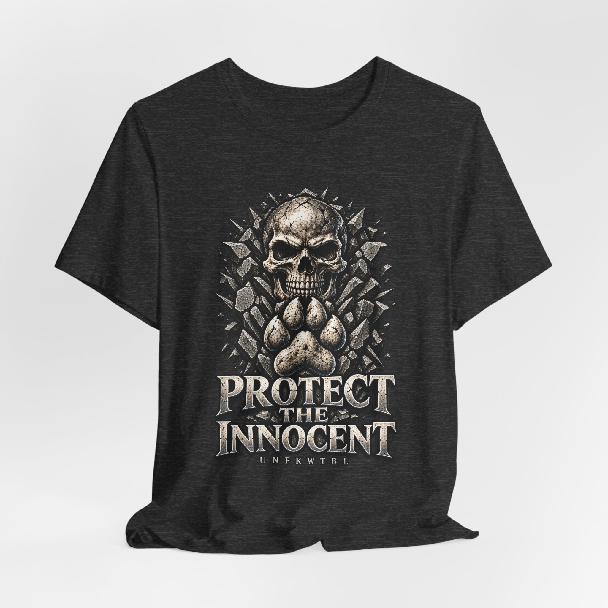 Protect the Innocent Skull Tee — "Harm Them... Answer For It." Statement T-Shirt