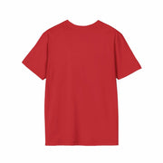 red unisex t-shirt plain back view lightweight cotton classic fit crew neck