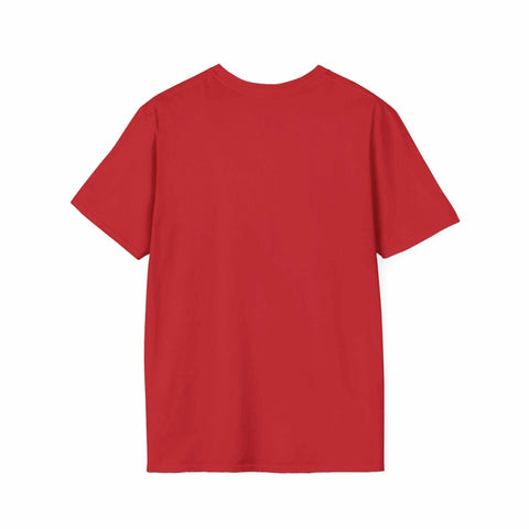 red unisex t-shirt plain back view lightweight cotton classic fit crew neck