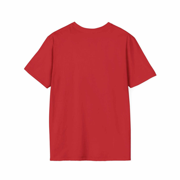 red unisex t-shirt plain back view lightweight cotton classic fit crew neck