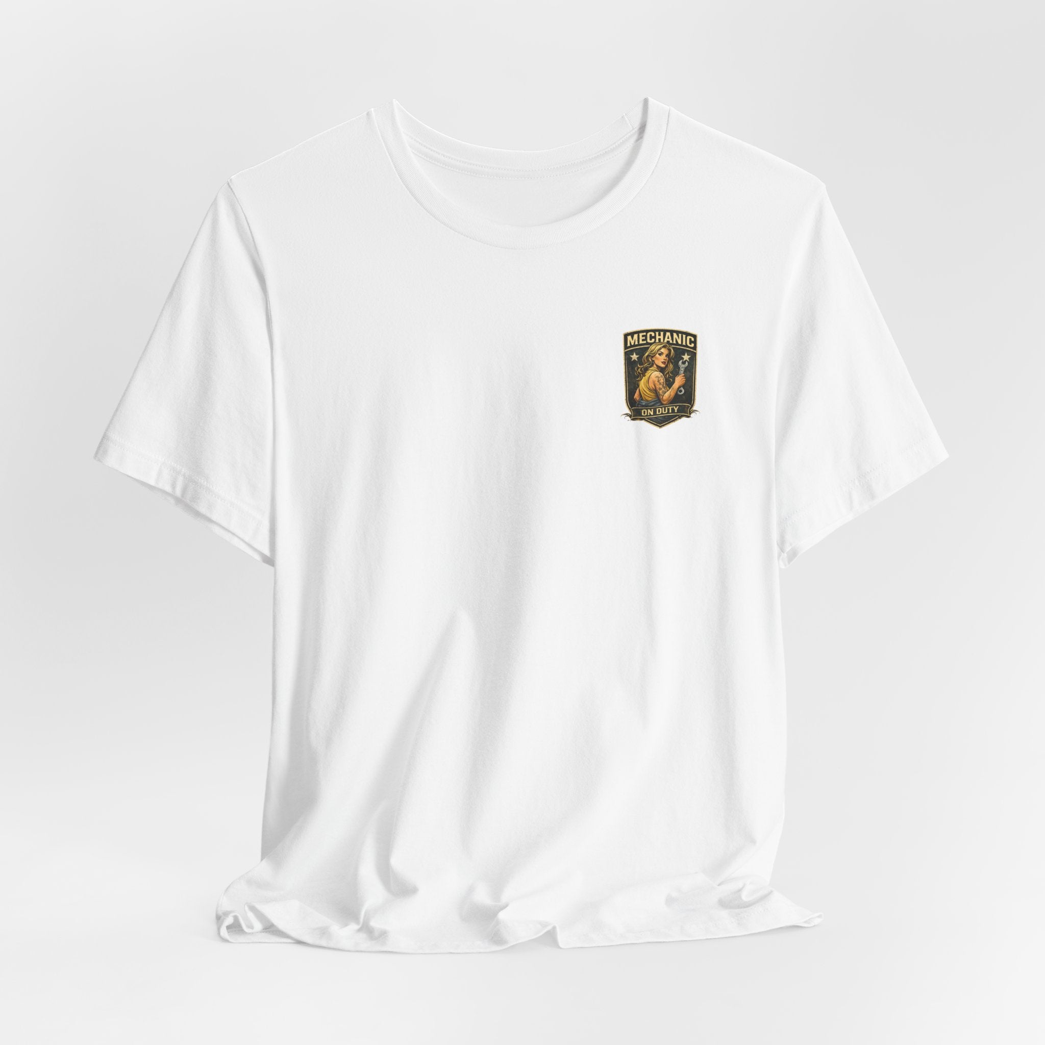Mechanic On Duty Tee — Retro Pinup Garage T-Shirt