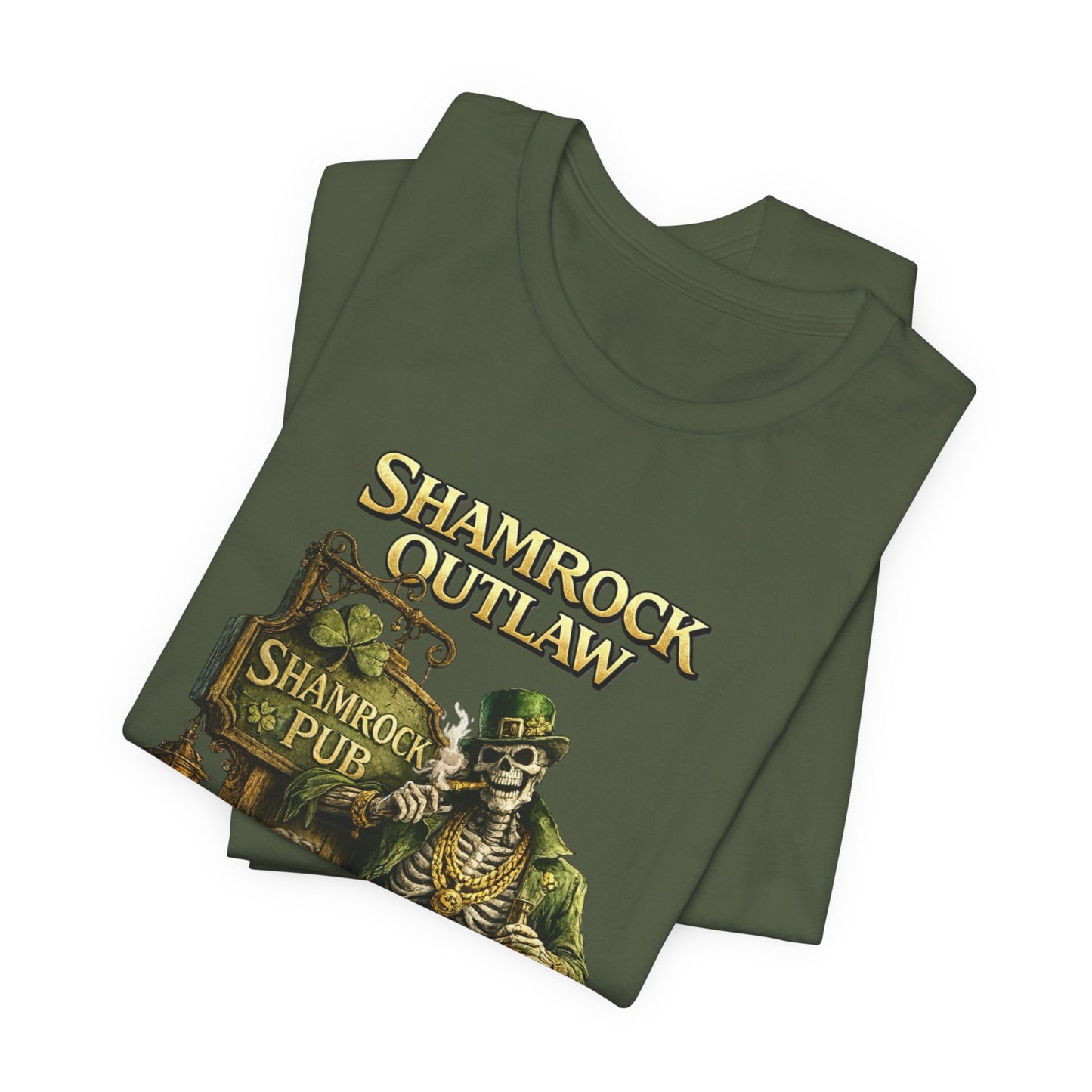 Shamrock Outlaw Tee — Vintage Irish Pub St. Patrick’s Day T‑Shirt