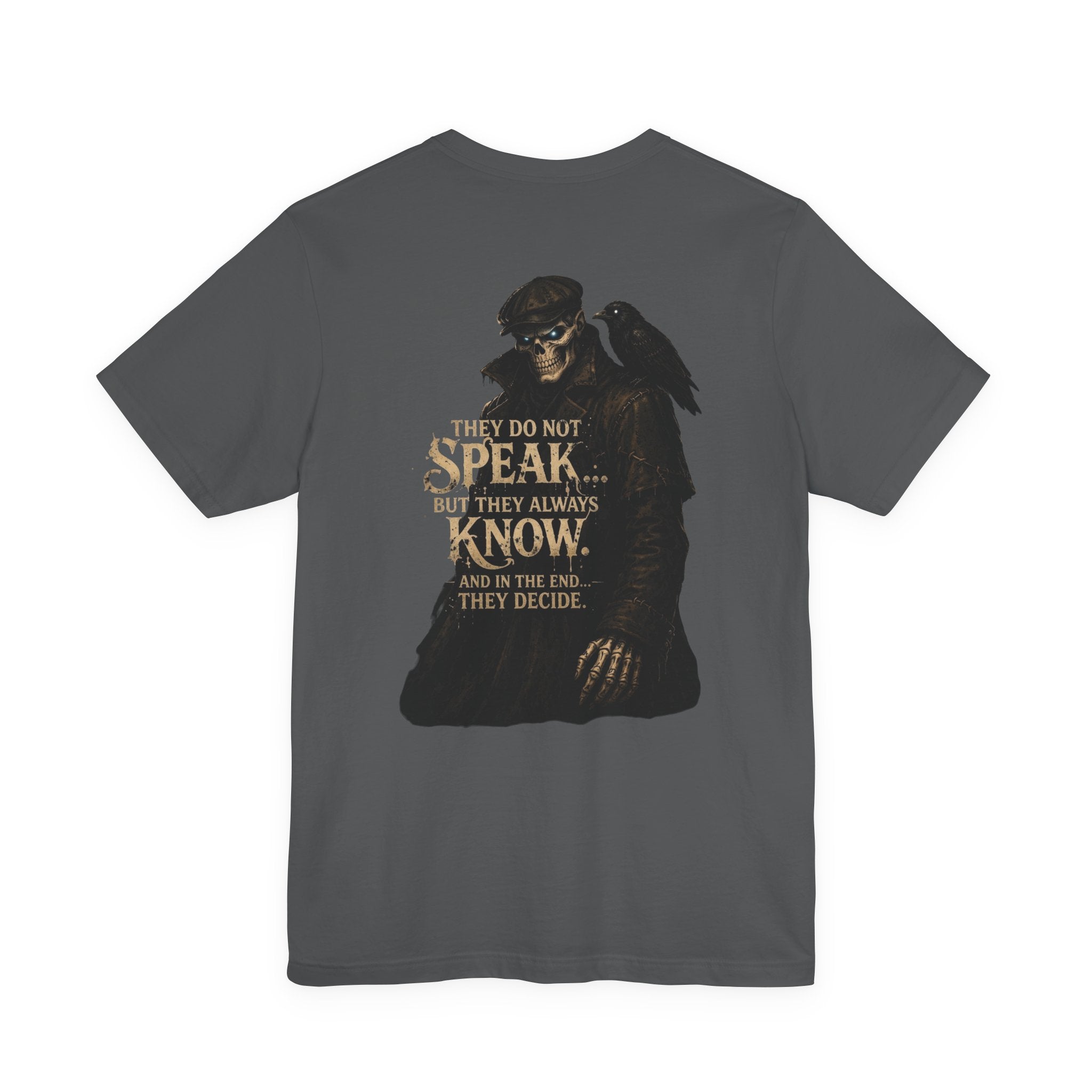 Raven & Reaper Graphic Tee — "They Do Not Speak" Gothic Horror T-Shirt