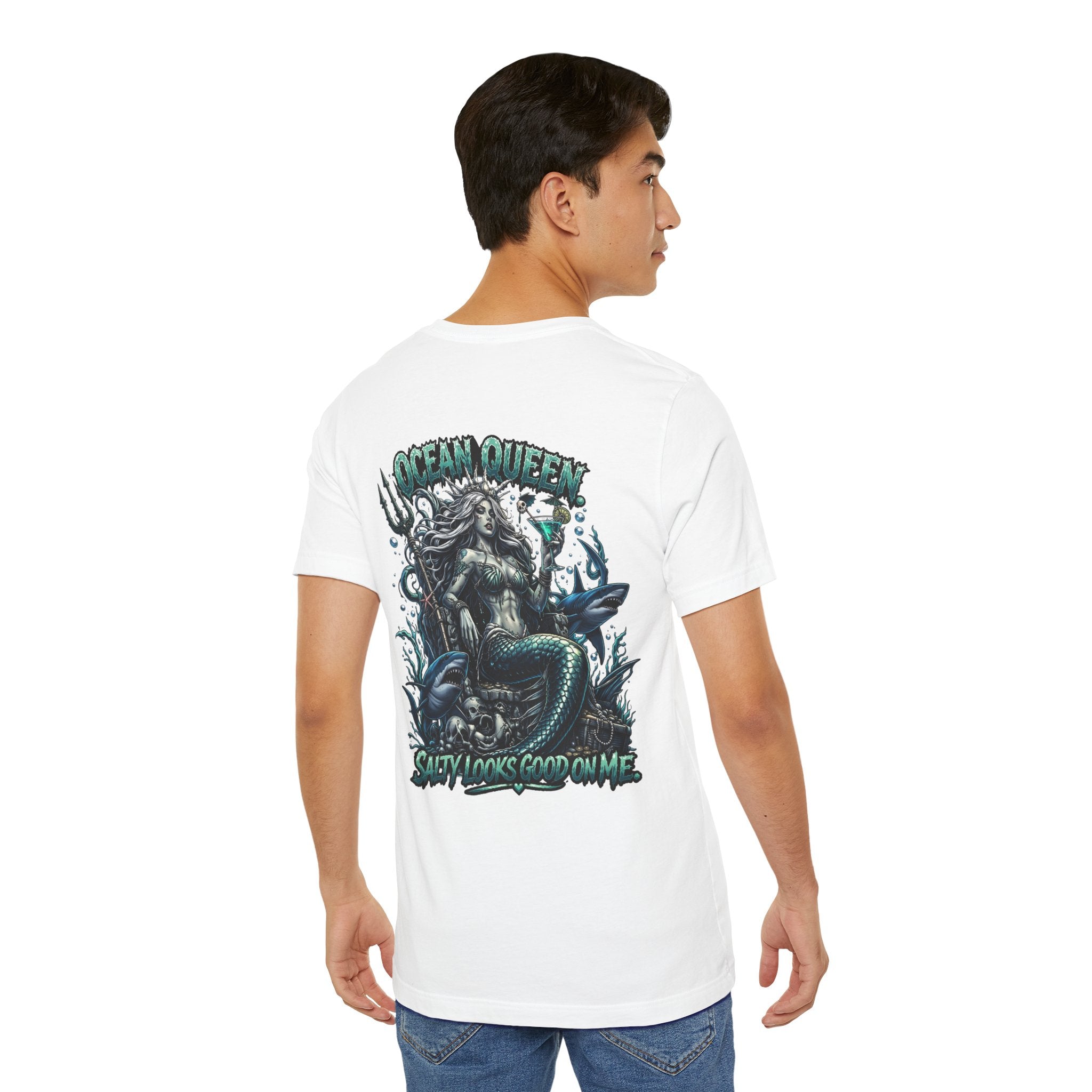 Ocean Queen Mermaid Tee — 'Ocean Queen' Graphic Short Sleeve Shirt
