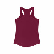 Women's Kindness Vibes Racerback Tank in burgundy, lightweight and breathable summer top for casual and active wear