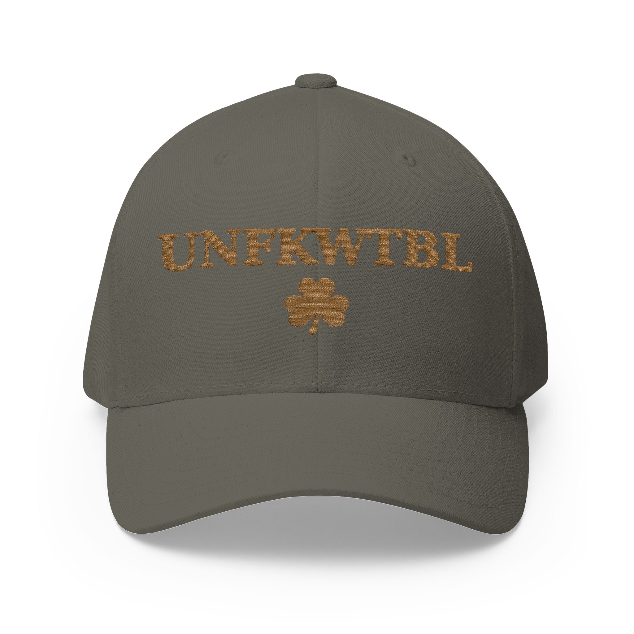 Unfkwtbl Embroidered Cap — Gold Glitter Shamrock St. Patrick’s Day Hat