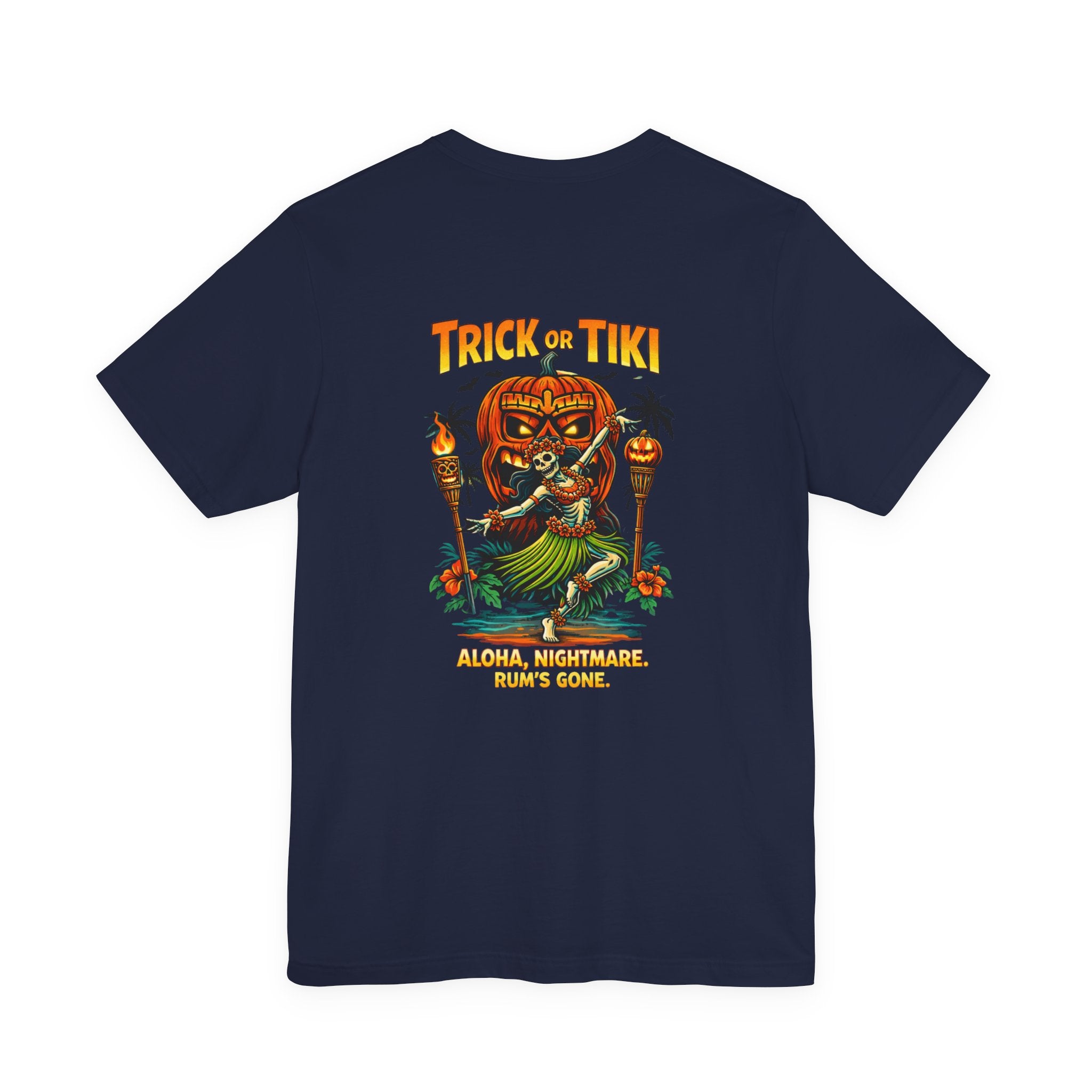 Trick or Tiki Halloween T‑Shirt — Aloha Nightmare Rum’s Gone