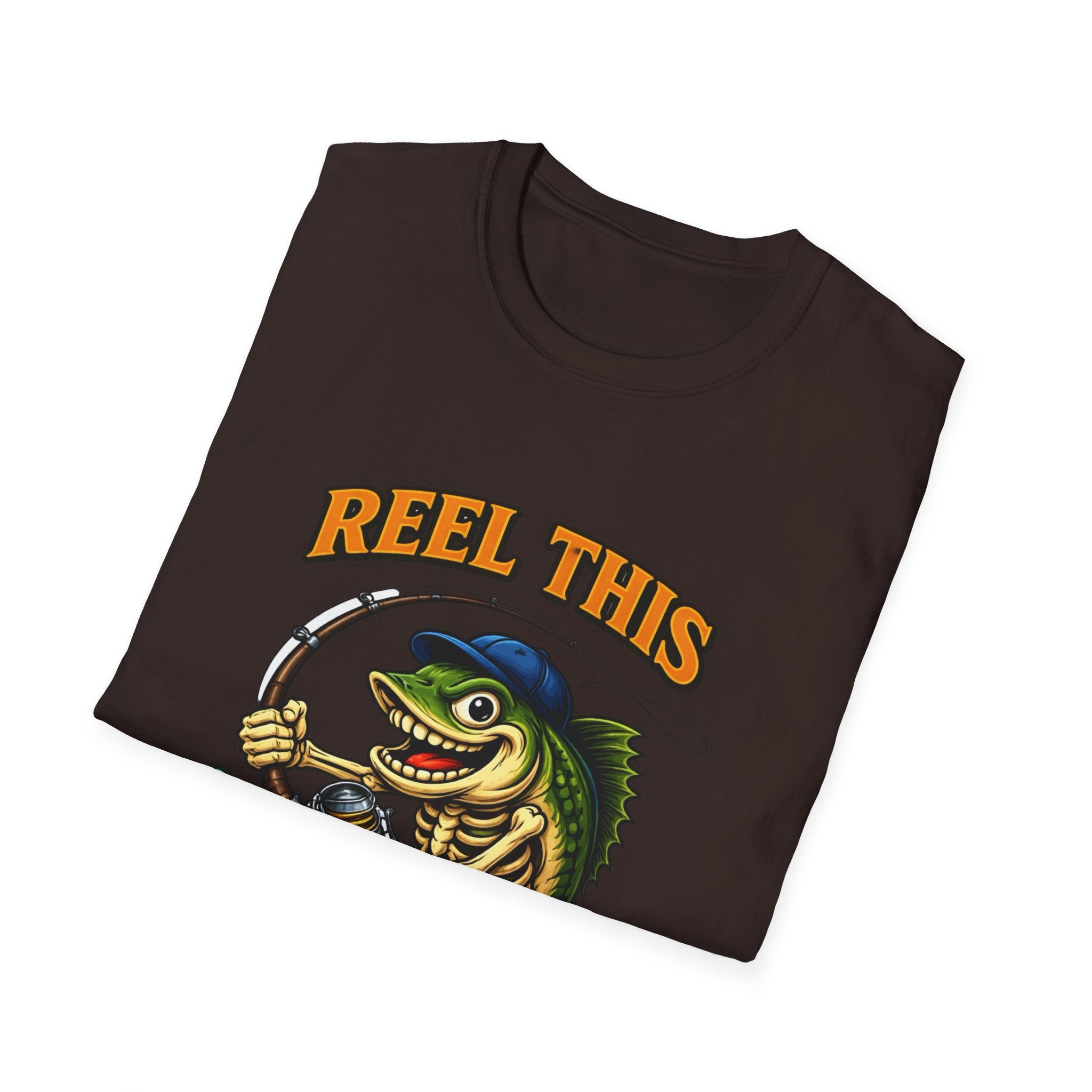 Fishing T-Shirt — "Reel This" Funny Bass Graphic Tee for Anglers