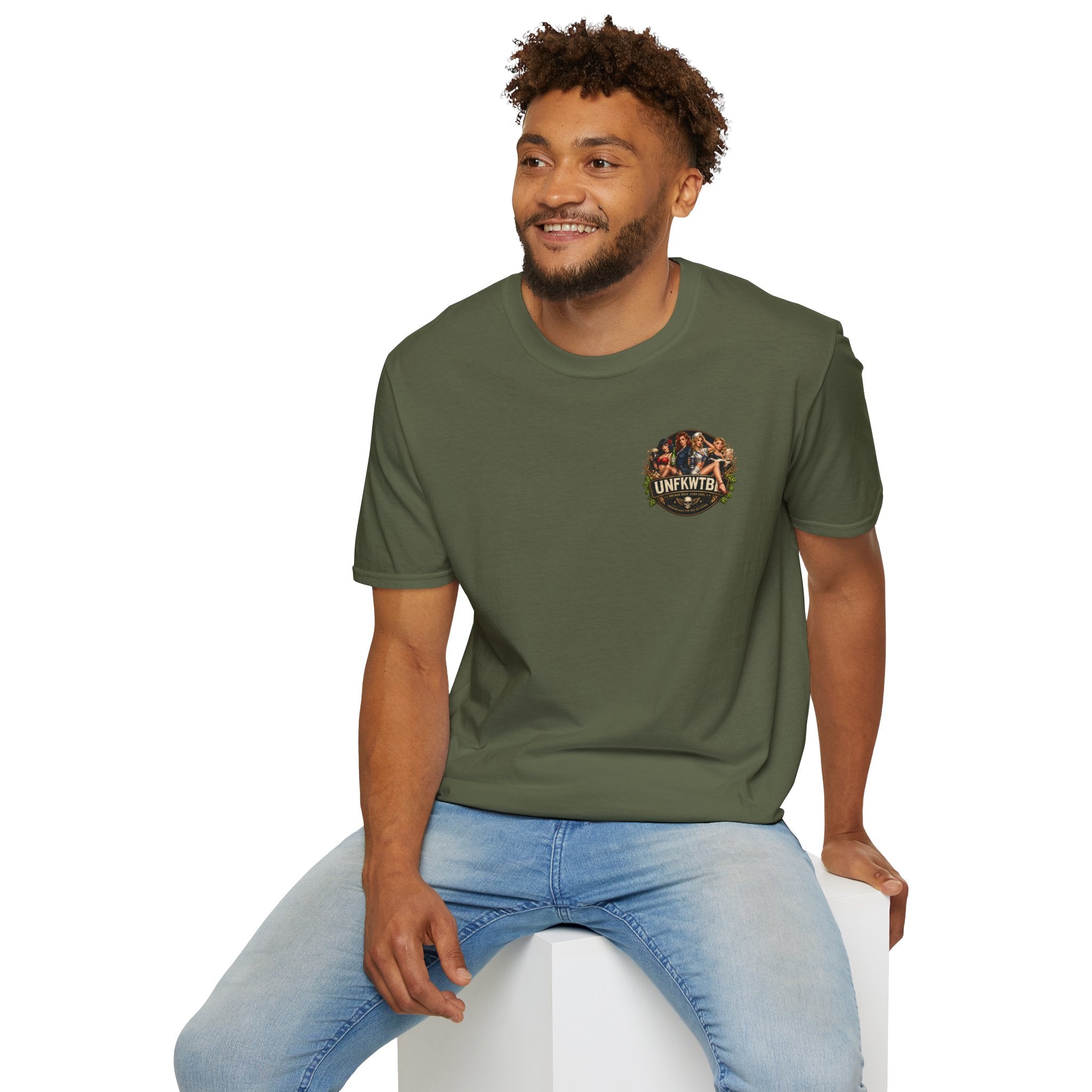 Pinup Rebel T-Shirt — "UNFKWTBL: Naughty by Nature, Delicious by Choice" Vintage Rock Tee