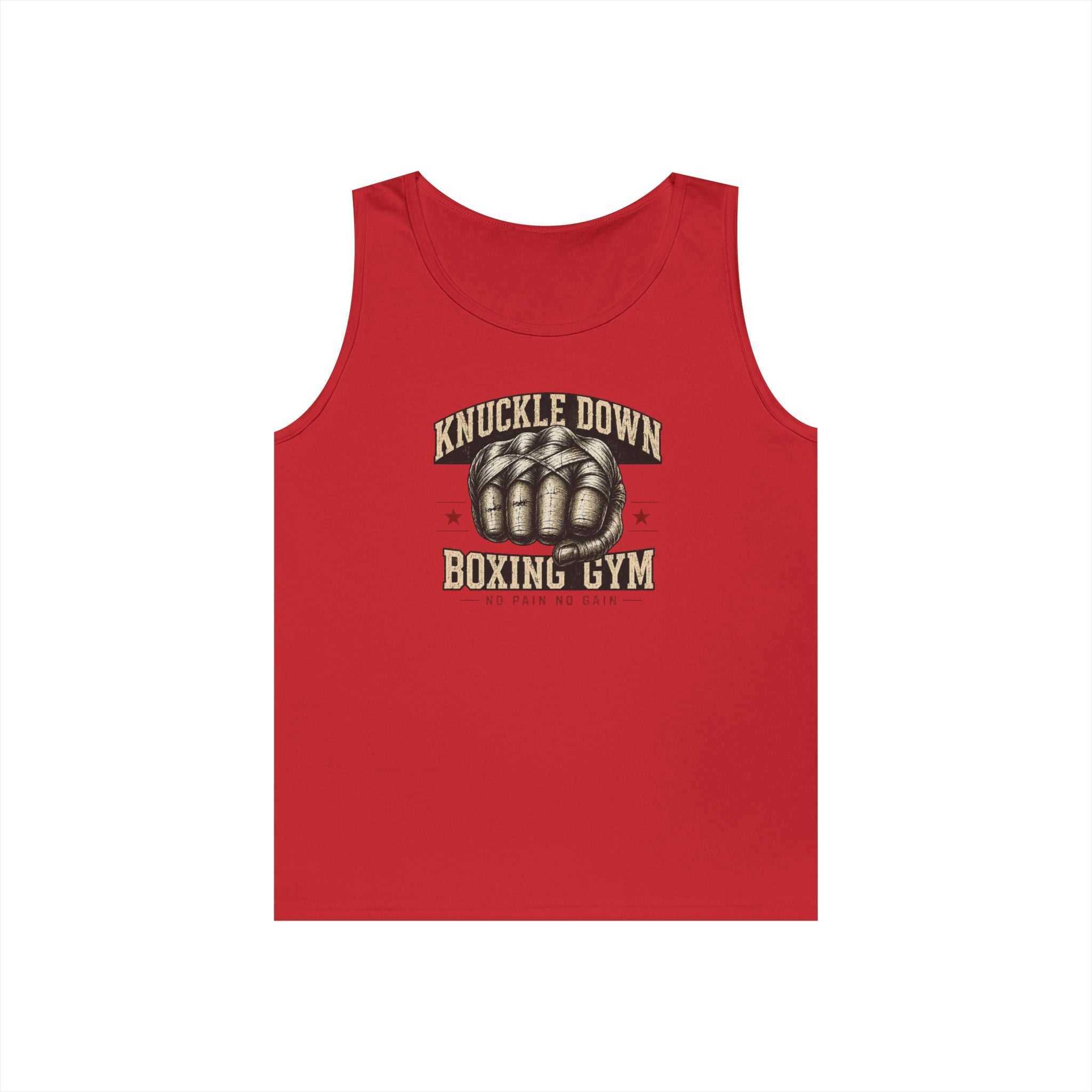 Knuckle Down Boxing Gym Tank Top — Vintage Fist Workout Tank