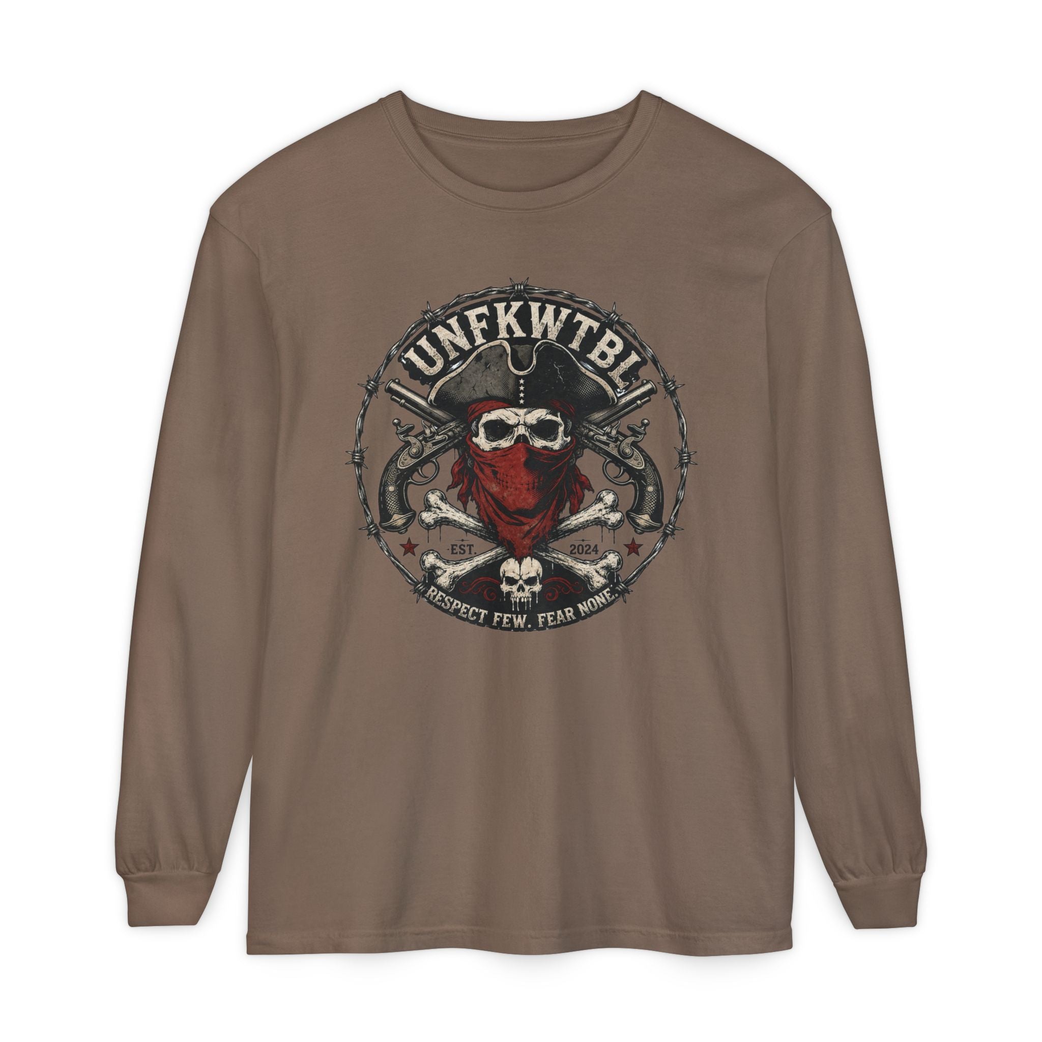 Skull Bandana Long Sleeve T-Shirt — UNFKWTBL Graphic
