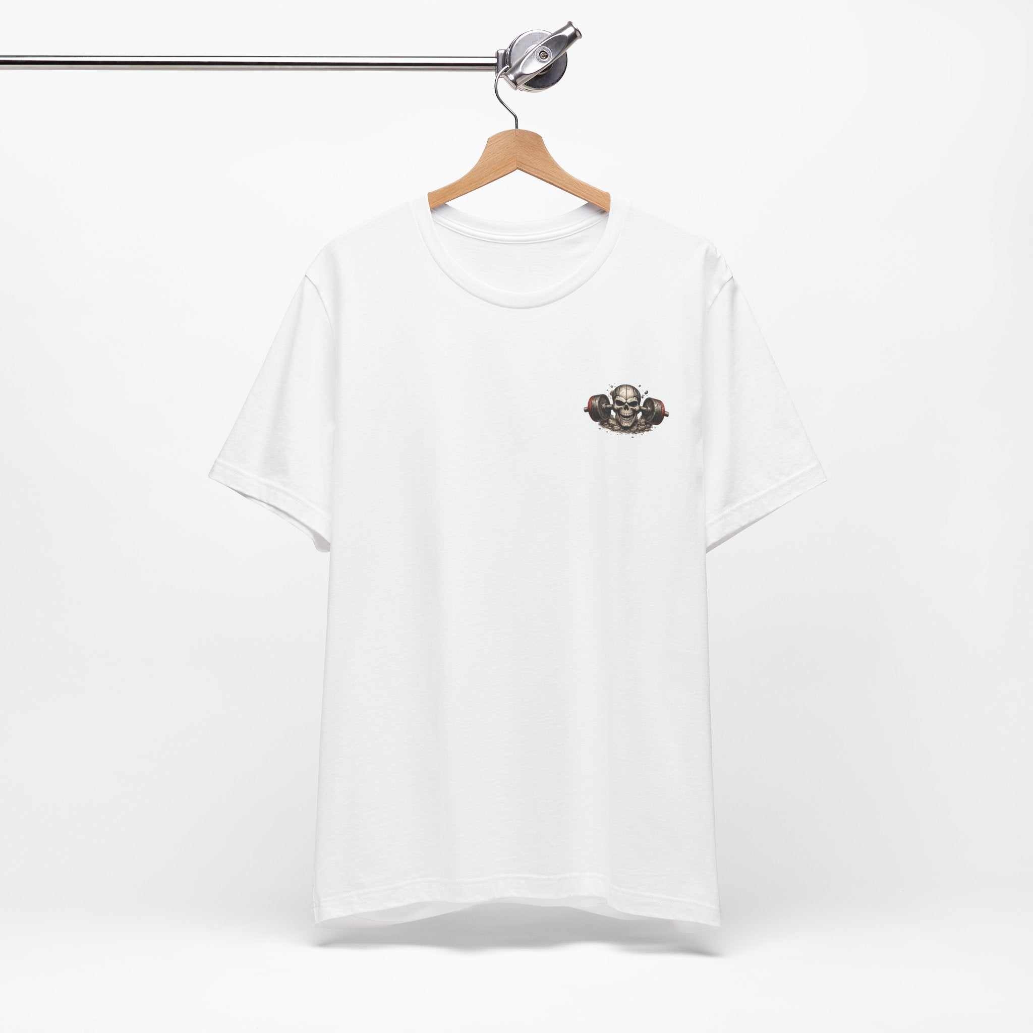 Work Hard T-Shirt — Atlas Skeleton Lifting Rock Motivational Gym Tee