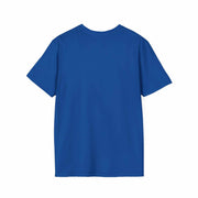 Unisex blue t-shirt with classic fit and crew neckline, made of 100% ring-spun cotton for comfort and durability