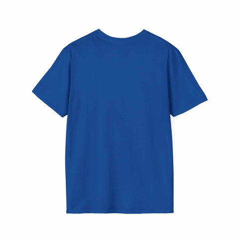 Unisex blue t-shirt with classic fit and crew neckline, made of 100% ring-spun cotton for comfort and durability