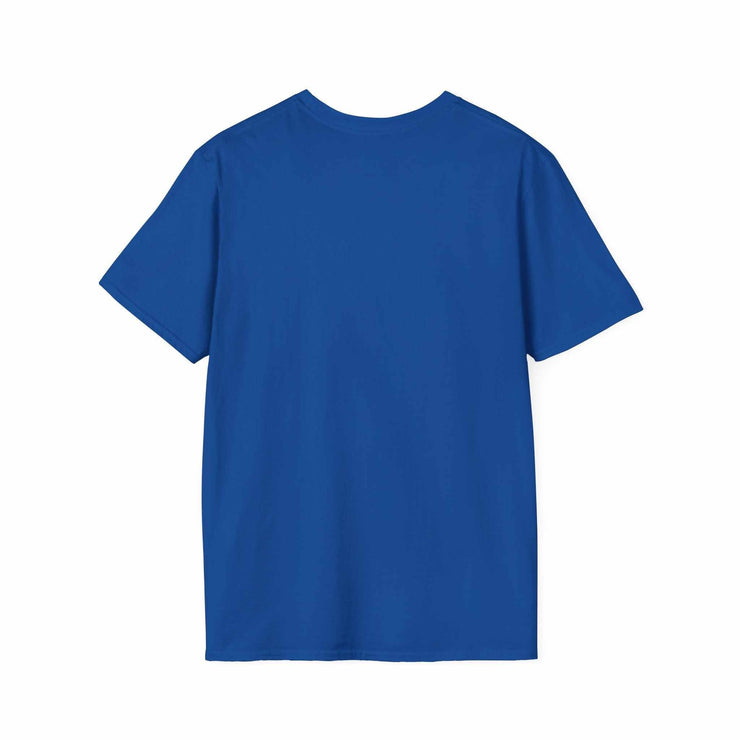 Unisex blue t-shirt with classic fit and crew neckline, made of 100% ring-spun cotton for comfort and durability