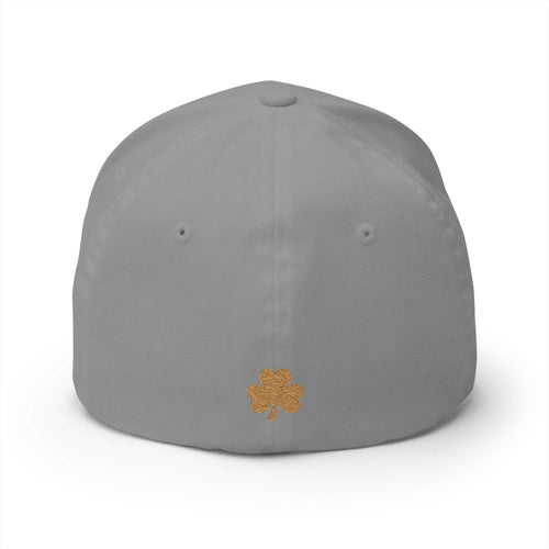 Unfkwtbl Embroidered Cap with gold shamrock and metallic-gold thread lettering, mid-profile curved visor hat for St. Patrick’s Day