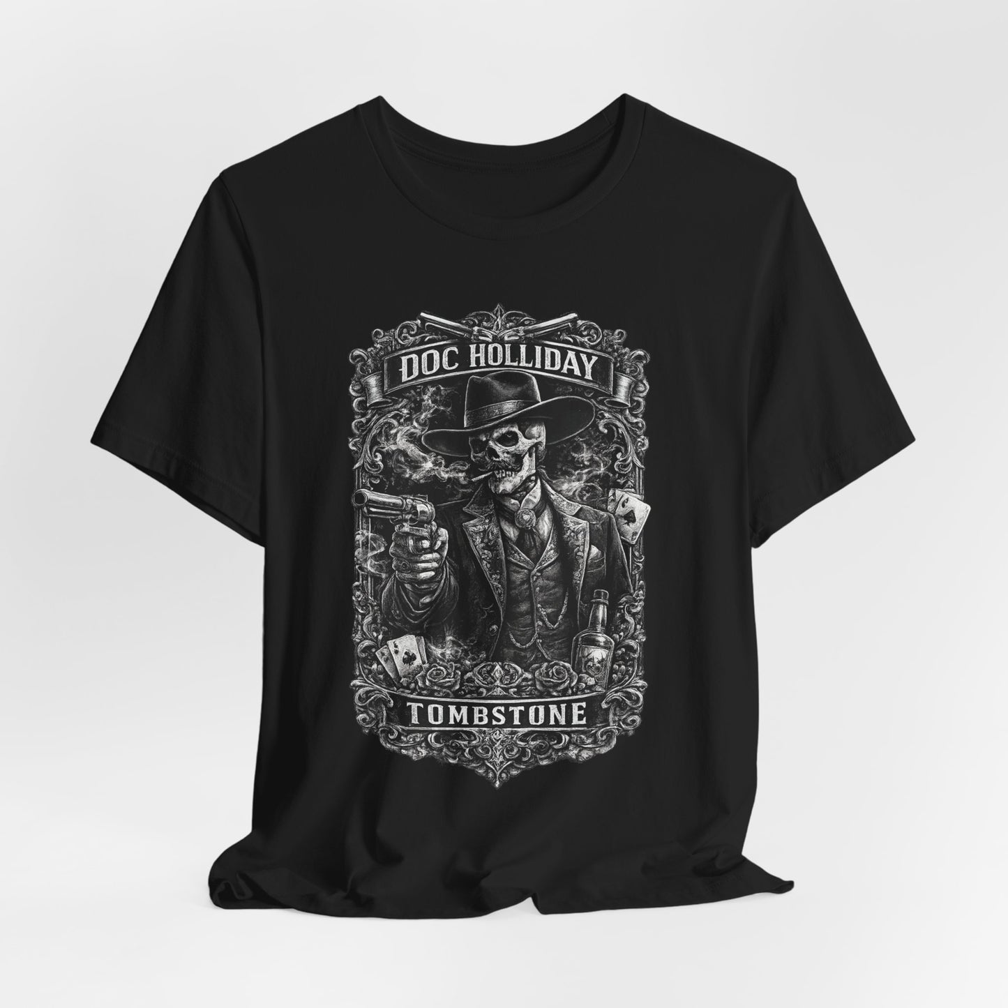 Doc Holliday Skeleton Western Tee — Tombstone Vintage Gunslinger T‑Shirt