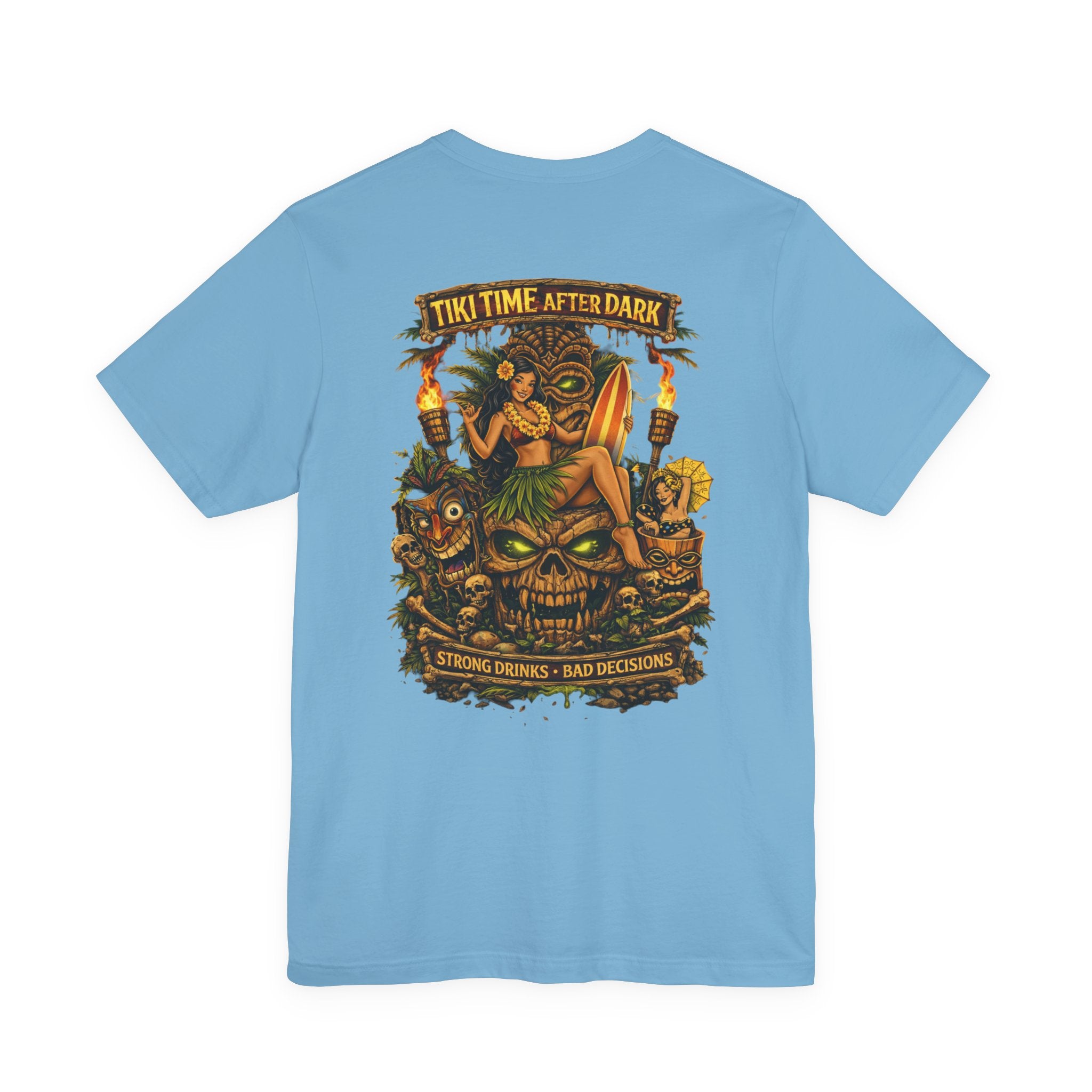 Tiki Time After Dark Tee — Vintage Tropical Bar Graphic T-Shirt