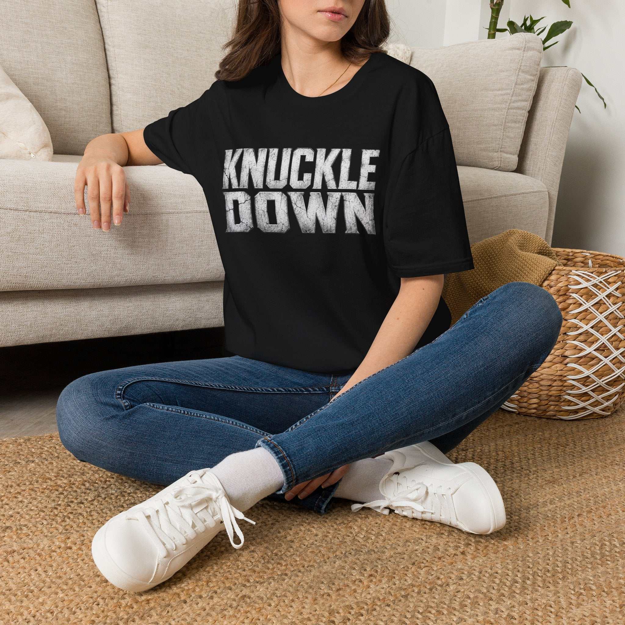 Knuckle Down Graphic T-Shirt — Bold Motivational Workout Tee