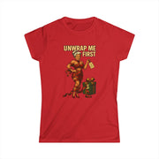 Playful Holiday Women's Softstyle Tee - 'Unwrap Me First'