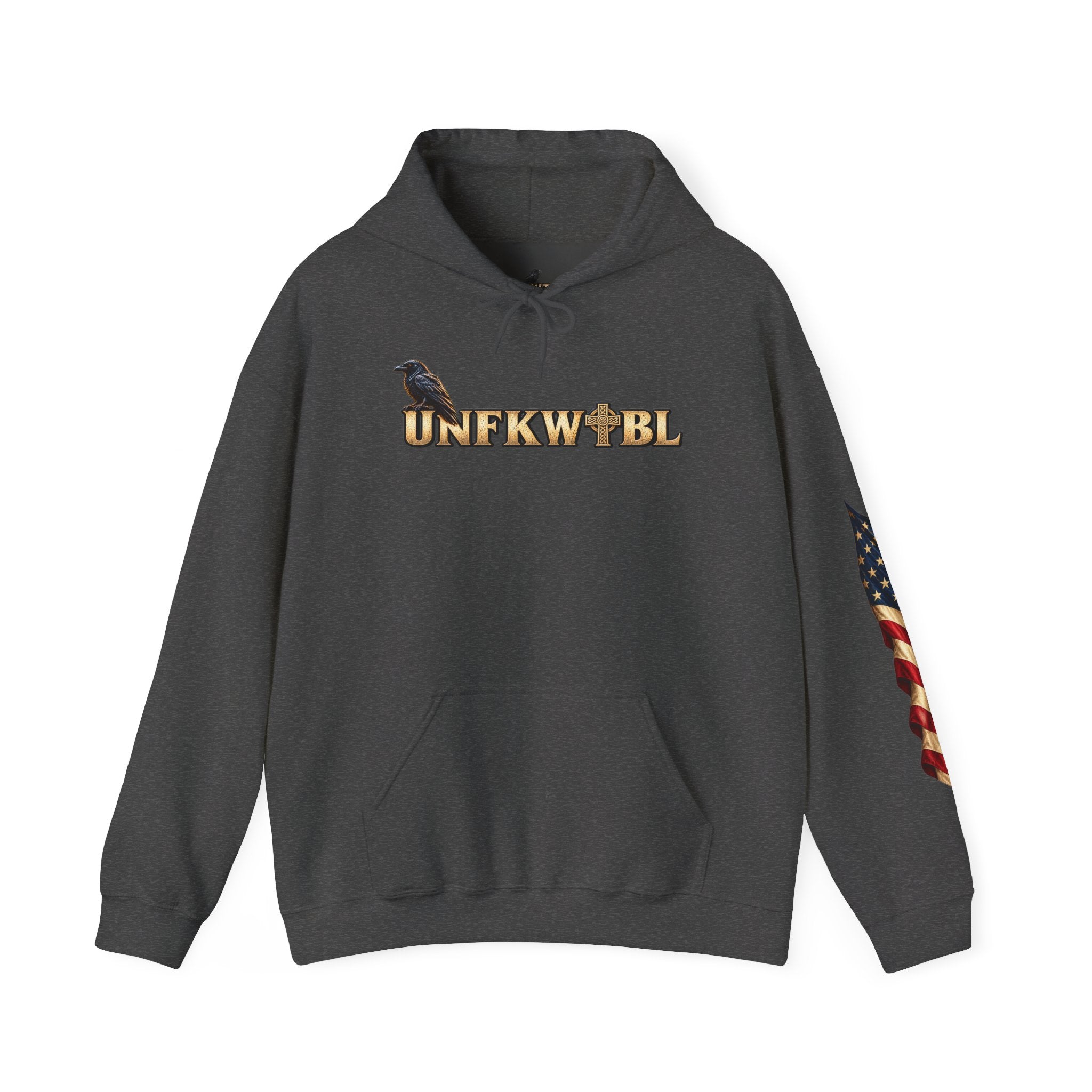 UNFKWTBL The Watcher Raven & Celtic Cross Hoodie