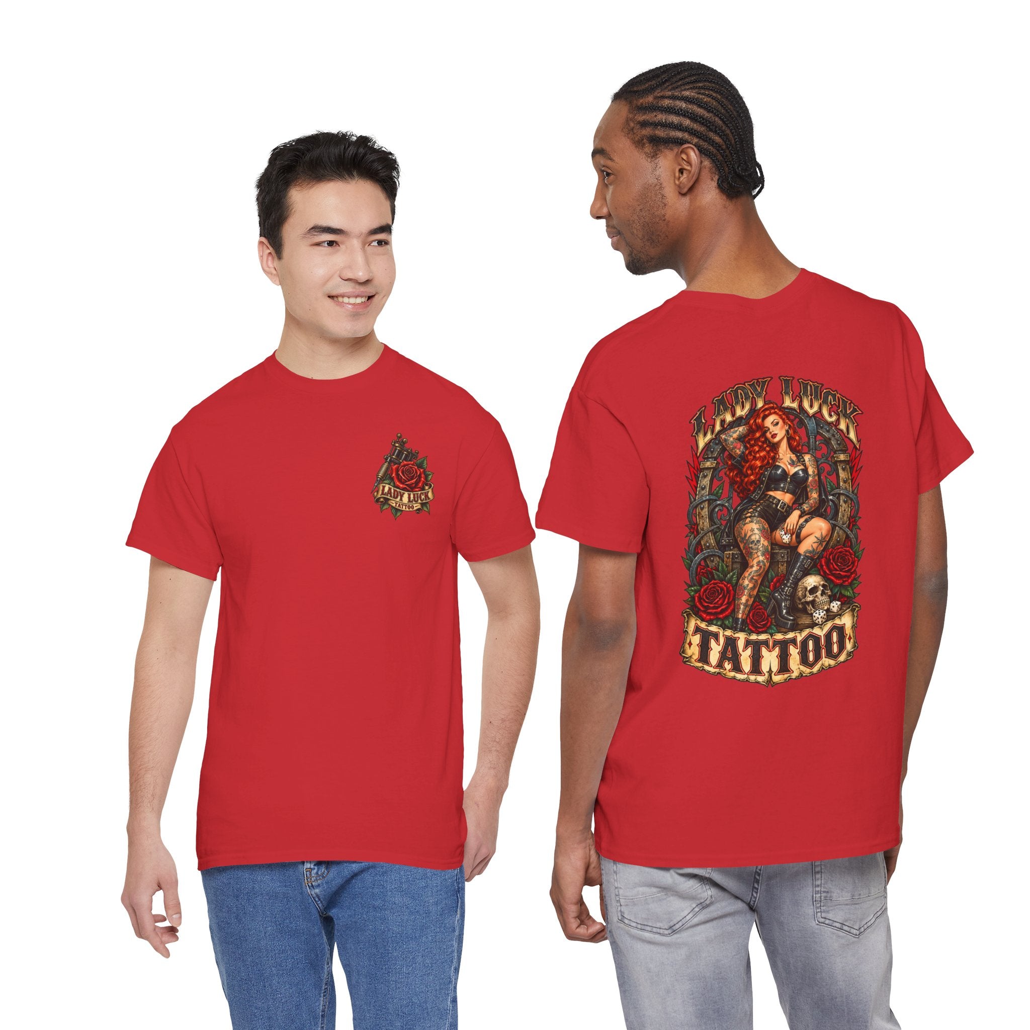Lady Luck Tattoo Rebel Pinup Men’s Tee