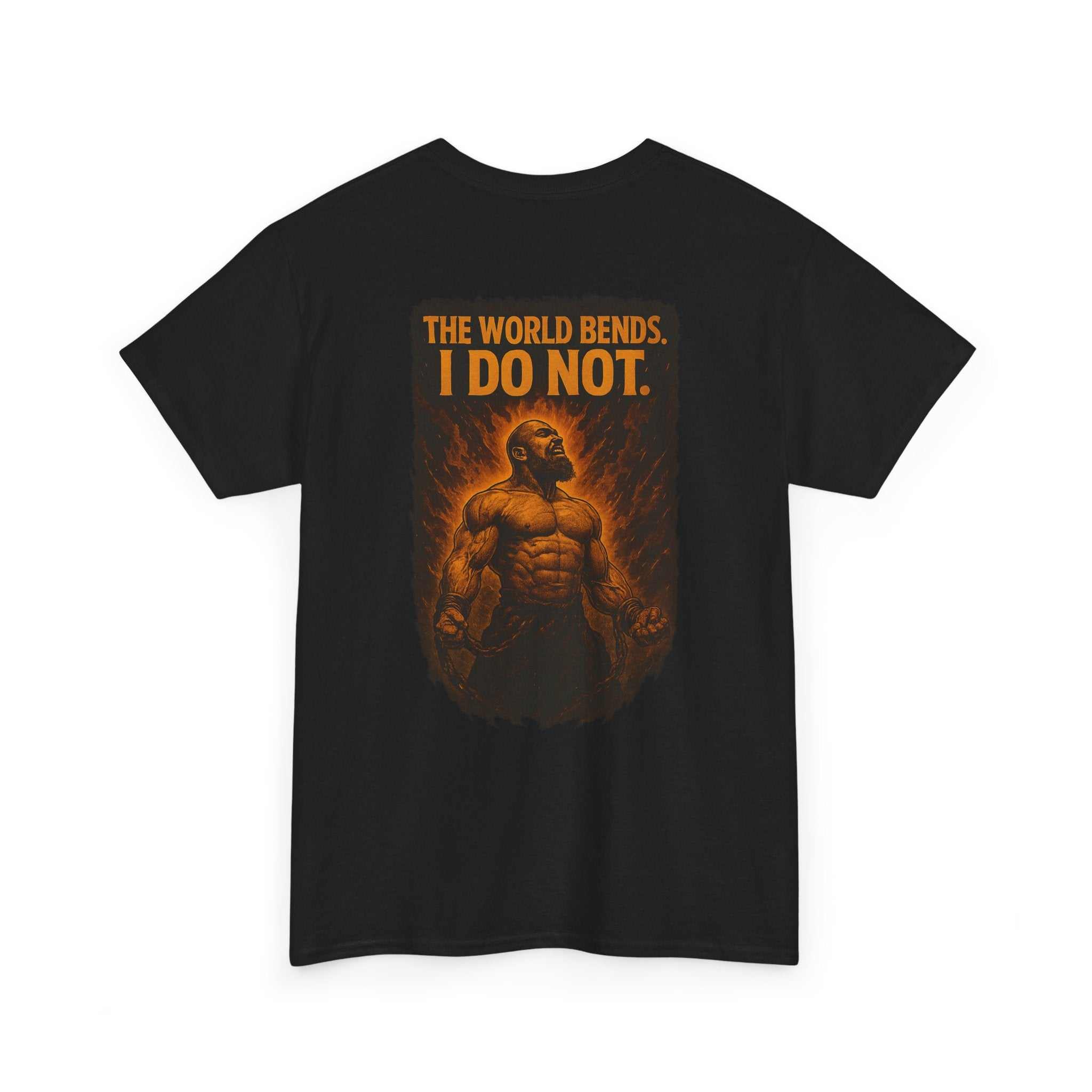 Atlas The World Bends unisex heavy cotton t-shirt with power of mind and soul design