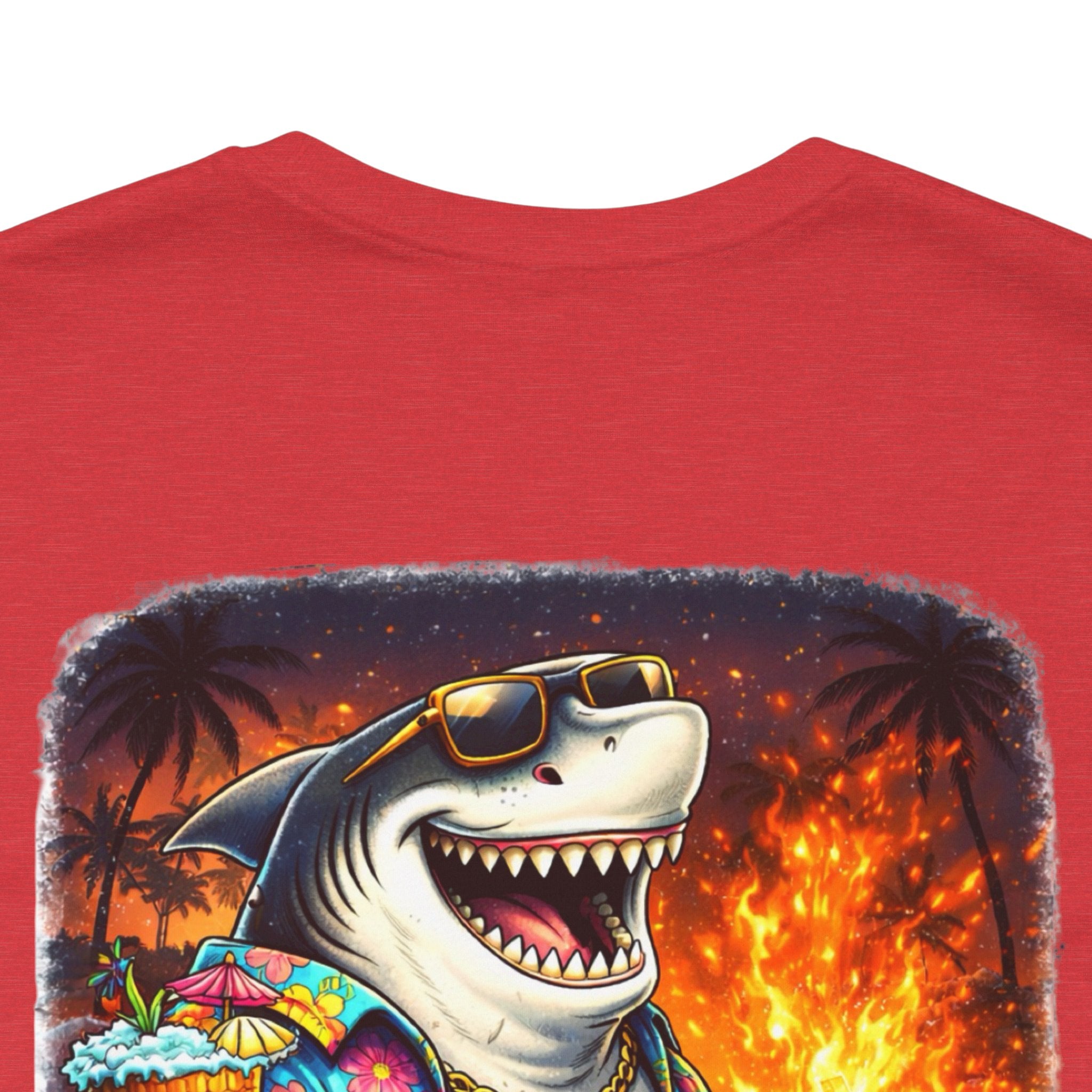 Shark Bonfire Tee — "Sharks Don’t Tan, We Toast" Graphic T-Shirt