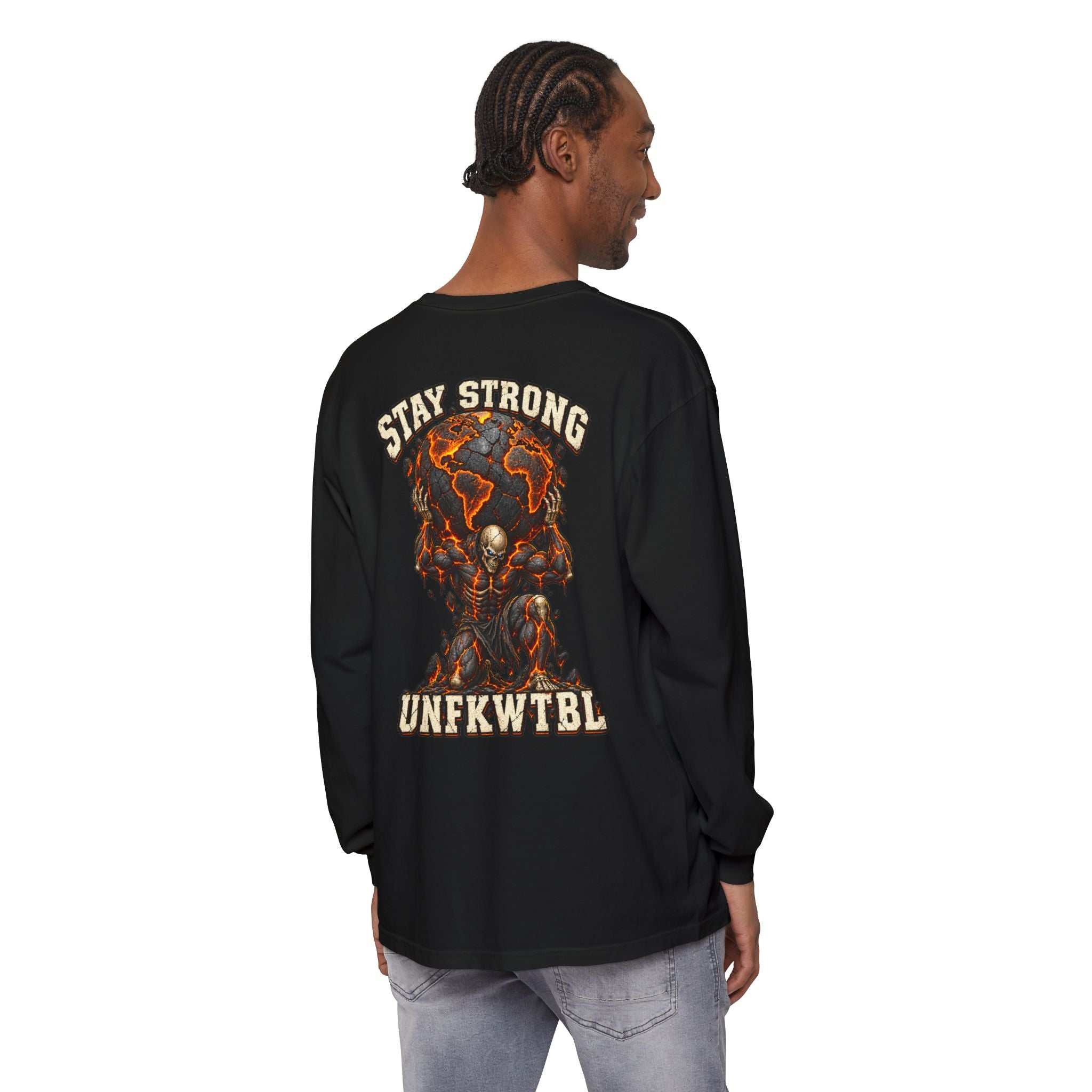 Stay Strong Atlas Skull Long Sleeve Tee