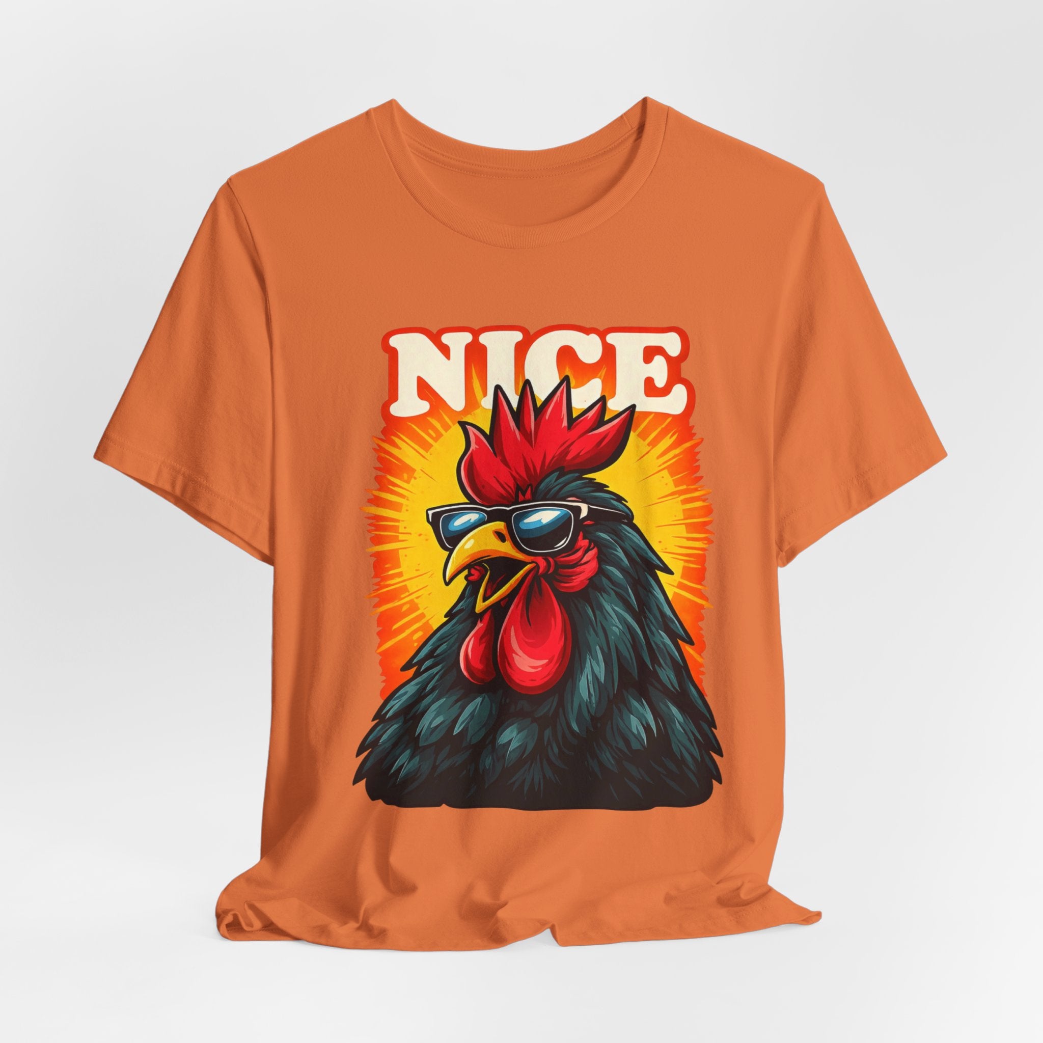 Nice Rooster T-Shirt — Cool Sunglasses Chicken Graphic Tee