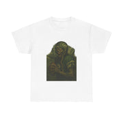 White unisex t-shirt featuring a zombie football player graphic design