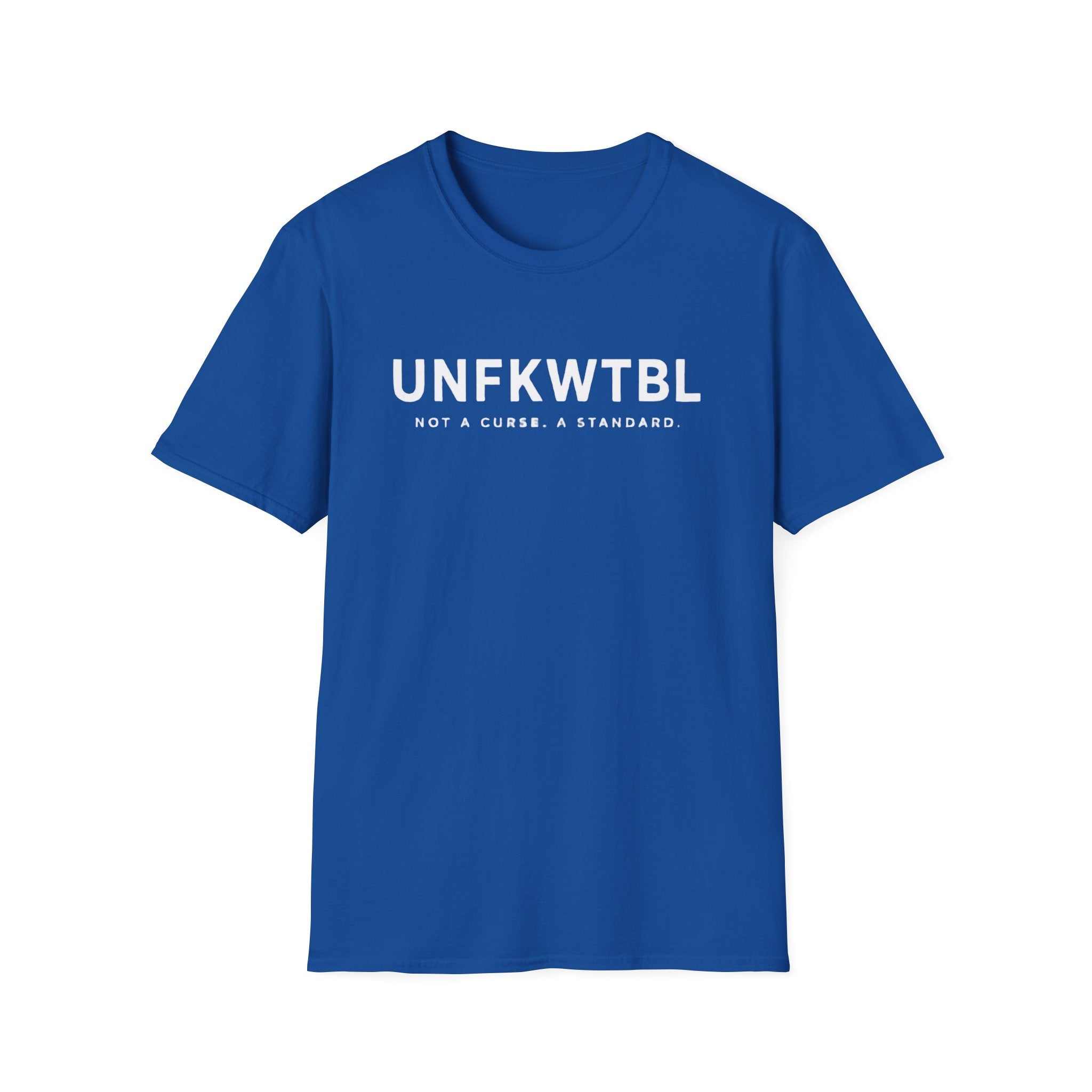 UNFKWTBL Not A Curse minimalist statement tee with bold chest print on lightweight cotton