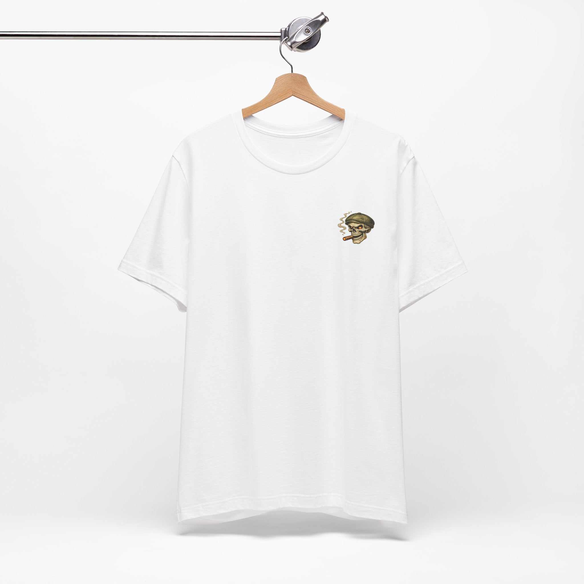 Built Different Skull Tee with bold biker skull graphic and rebellious design on soft cotton shirt