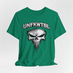 Skull Graphic T-Shirt - UNFKWTBL Gothic Drip Logo Tee