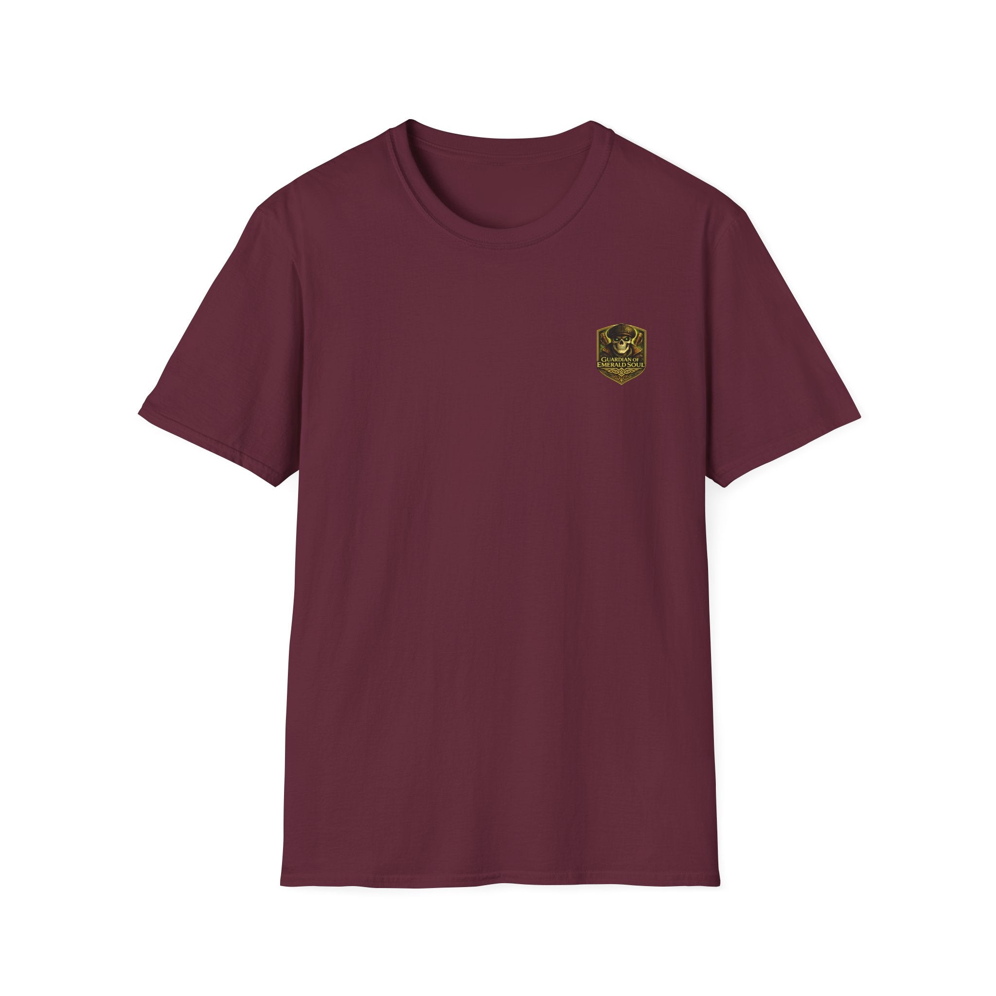 Guardian of the Emerald Soul T-Shirt — Fantasy Skeleton Adventurer Graphic Tee