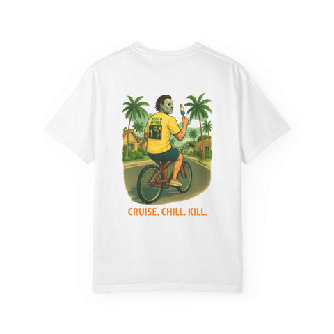 Micheal Myers Hanging in Hawaii Design Garment -Dyed T-shirt