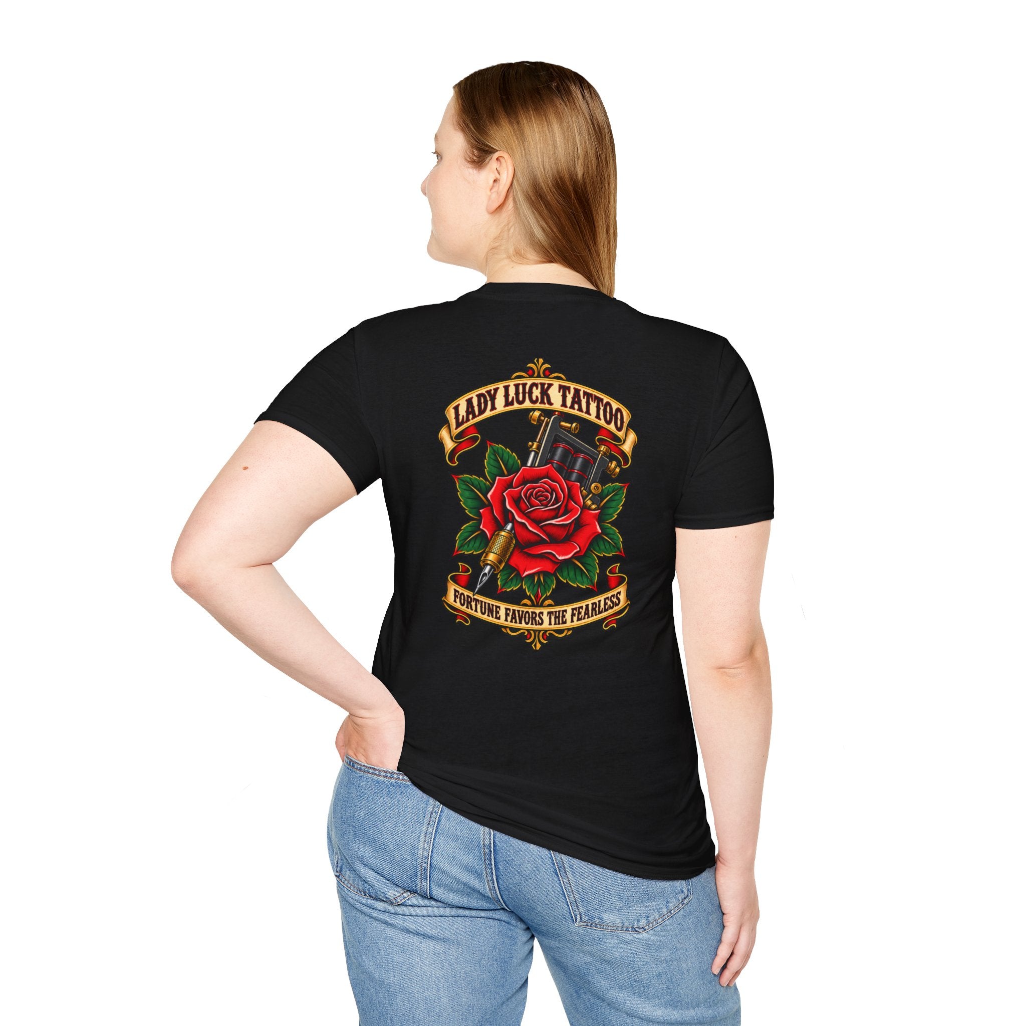 Lady Luck Tattoo Fortune Favors the Fearless Tee
