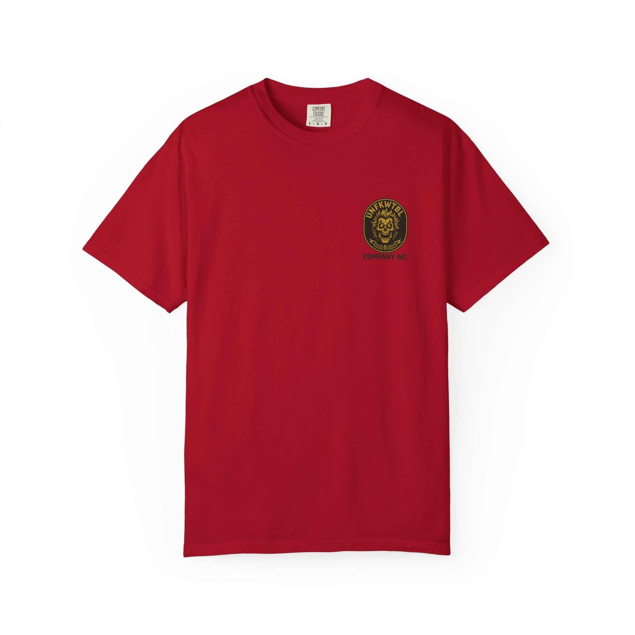 Hades Pool Hall Inferno unisex garment-dyed t-shirt in vibrant colors made from 100% US cotton