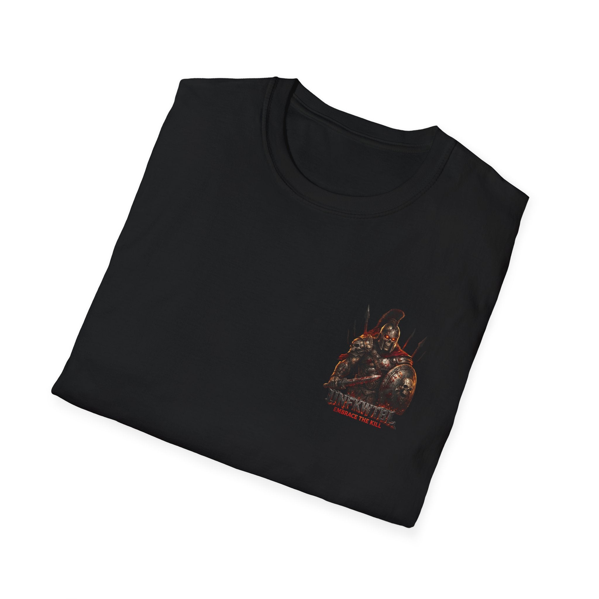 Spartan Dark Warrior Graphic T-Shirt — Vintage Grim Knight Design